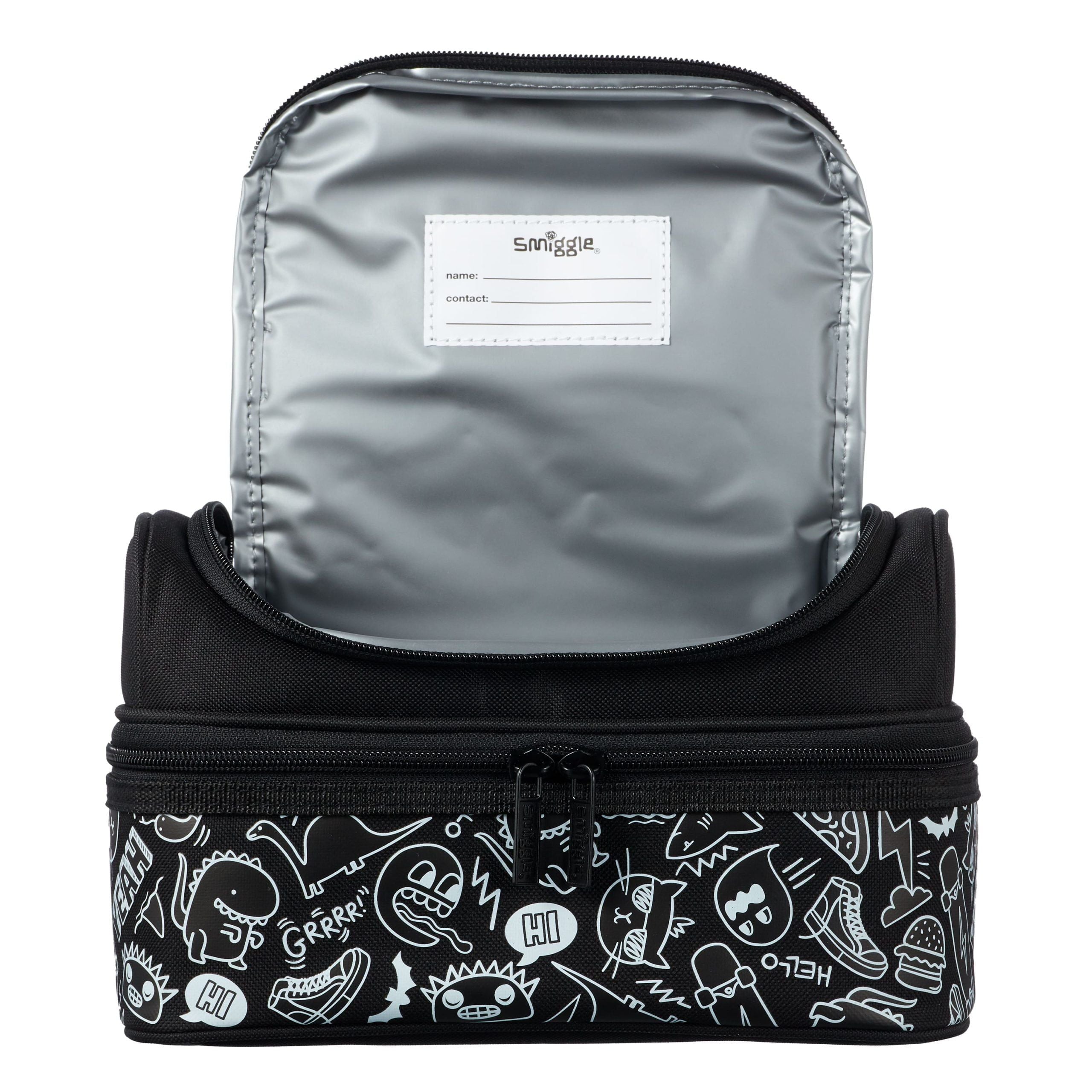 Smiggle - Neat Çift Katlı Dinossi Özel Seri Beslenme Çantası-Dinossi