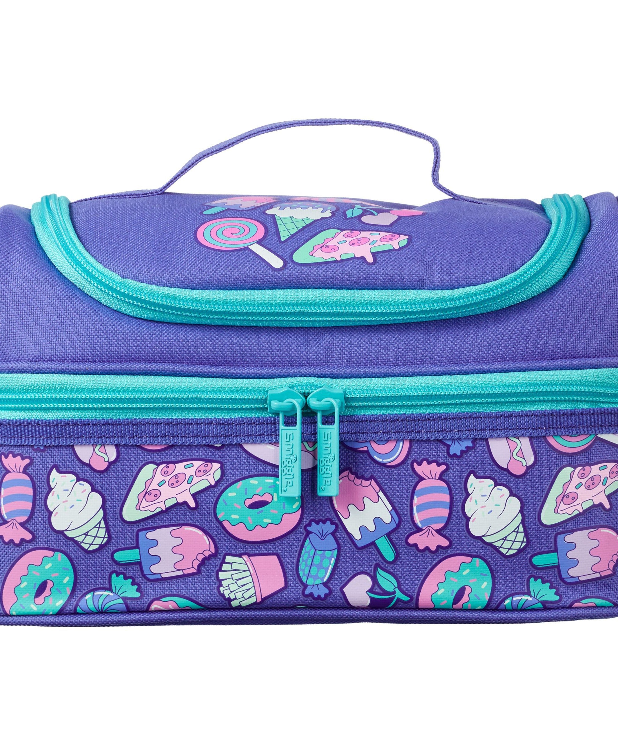 Smiggle - Neat Çift Katlı Tatlı Yemekler Beslenme Çantası-Dinossi
