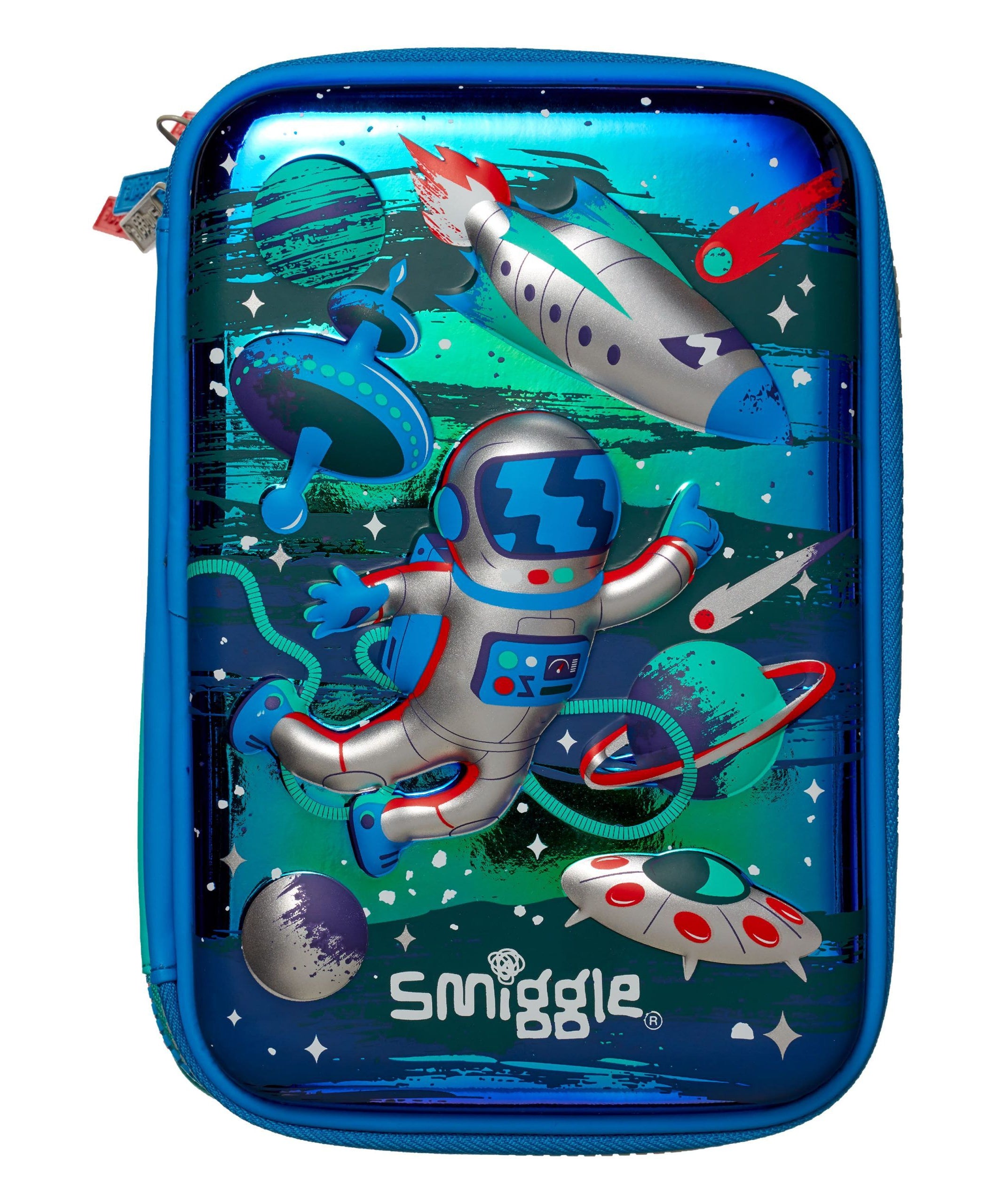 Smiggle - Splendor Üçlü Uzayda Hardtop Kalem Kutusu-Dinossi