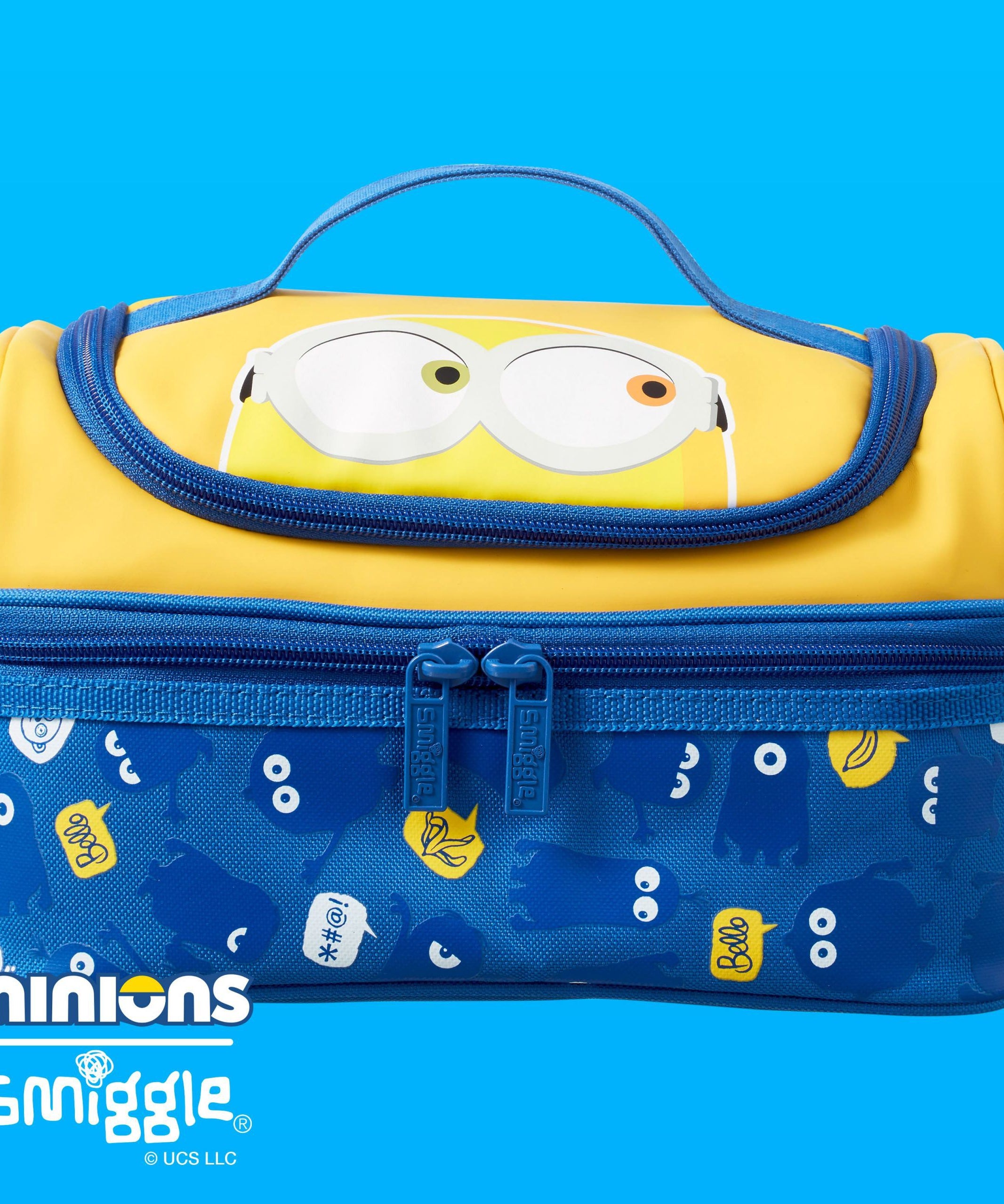 Smiggle - Minions Çift Katlı Beslenme Çantası-Dinossi