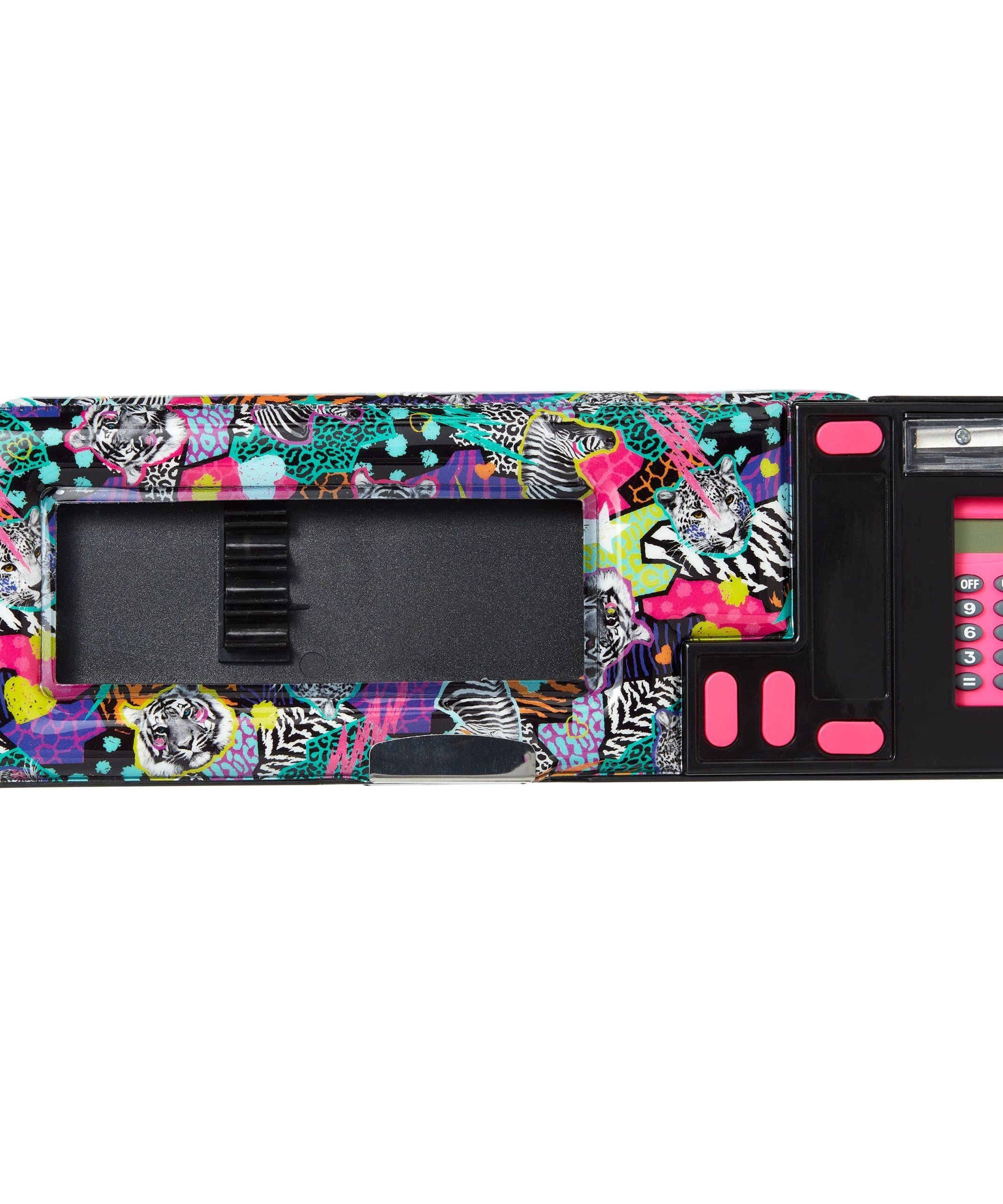 Smiggle - Galaxy Vahşi Hayvanlar Hesap Makineli Pop Out Otomatik Kalem Kutusu-Dinossi