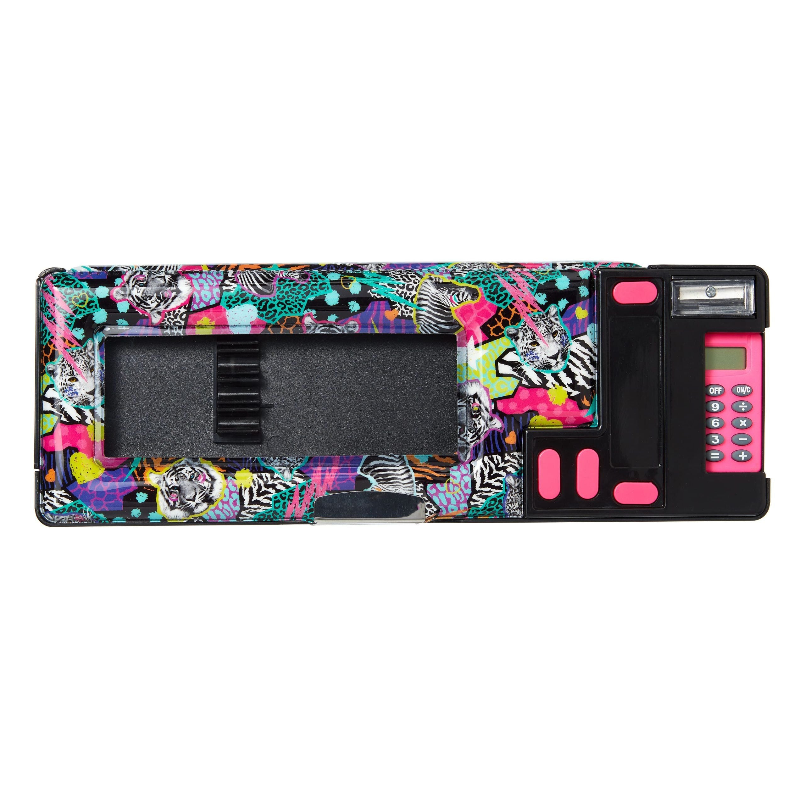 Smiggle - Galaxy Vahşi Hayvanlar Hesap Makineli Pop Out Otomatik Kalem Kutusu-Dinossi