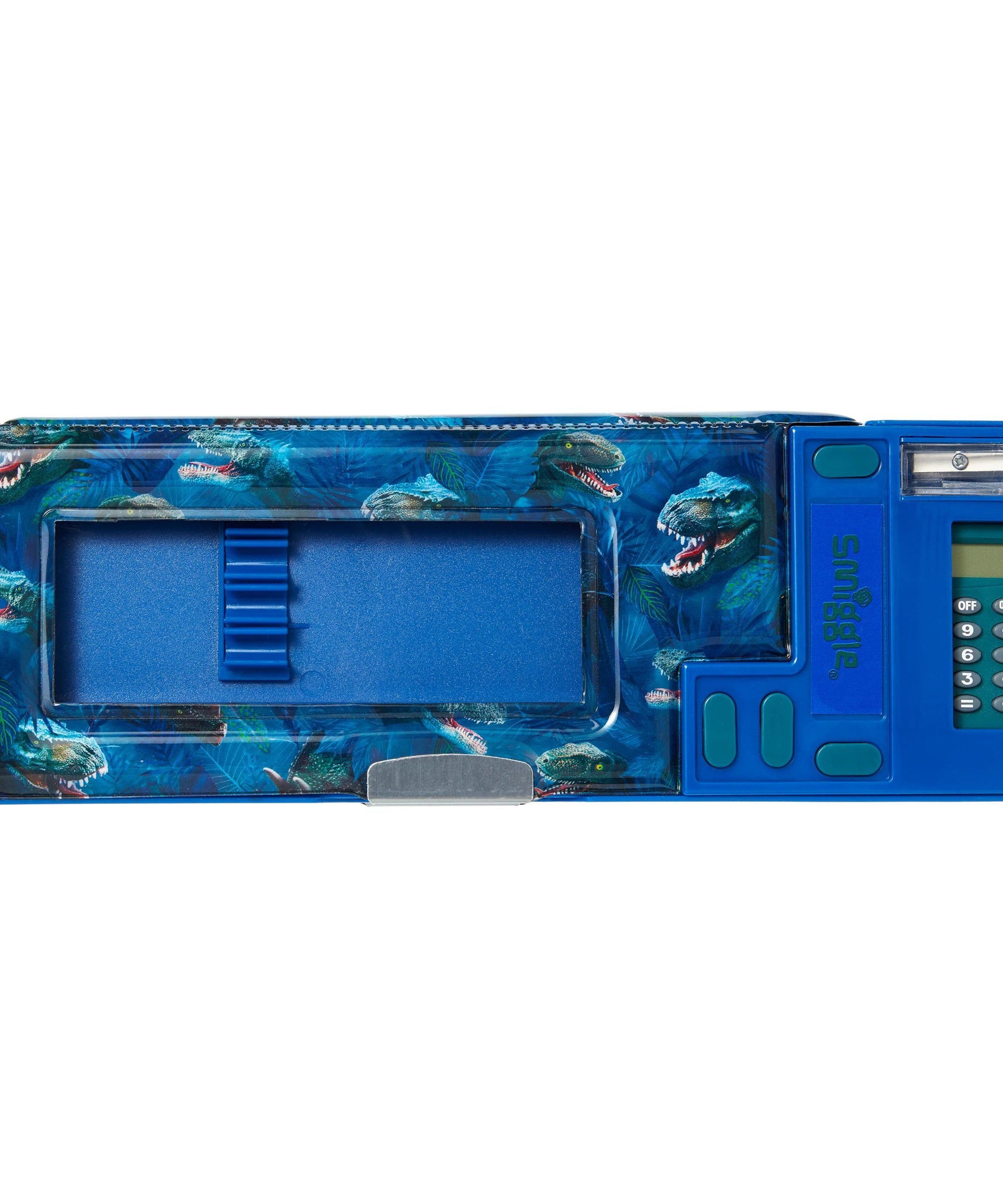 Smiggle - Galaxy Dinozorlar Hesap Makineli Pop Out Otomatik Kalem Kutusu-Dinossi