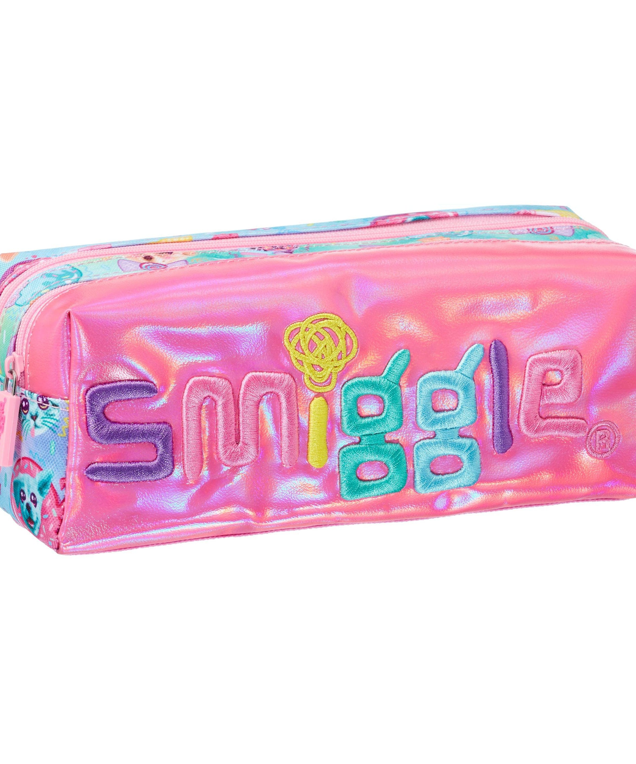 Smiggle - Galaxy İki Gözlü Kalem Kutusu-Dinossi