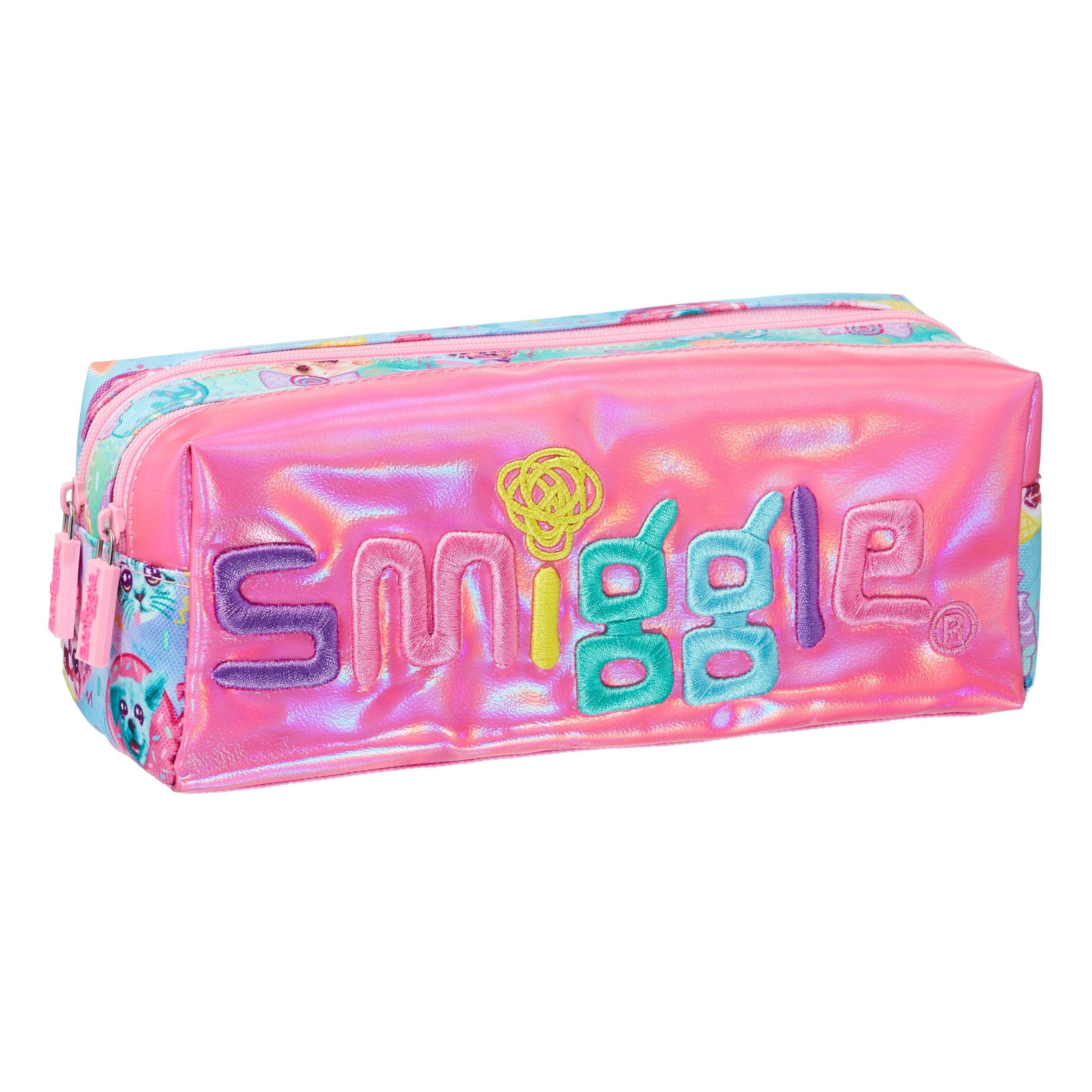 Smiggle - Galaxy İki Gözlü Kalem Kutusu-Dinossi