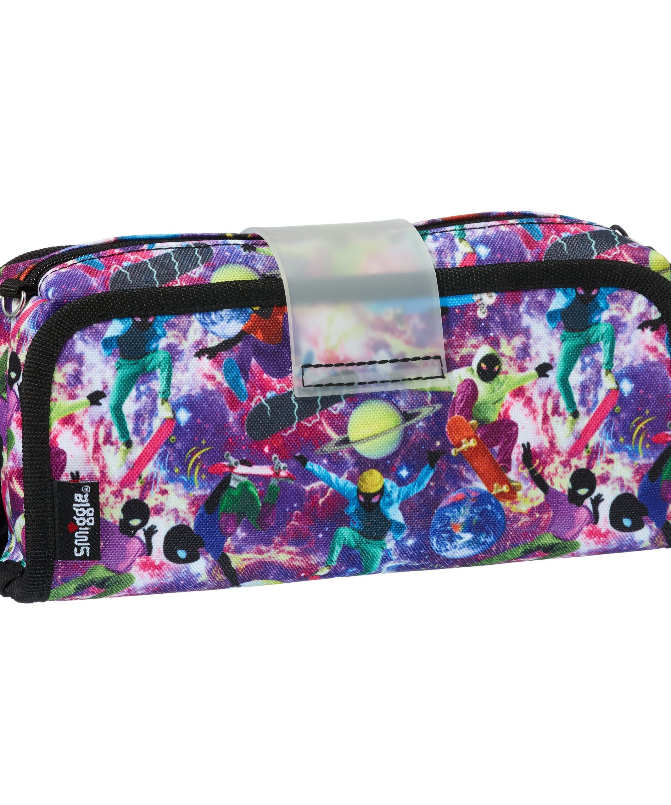 Smiggle - Galaxy İki Gözlü Özel Seri Kalem Kutusu-Dinossi