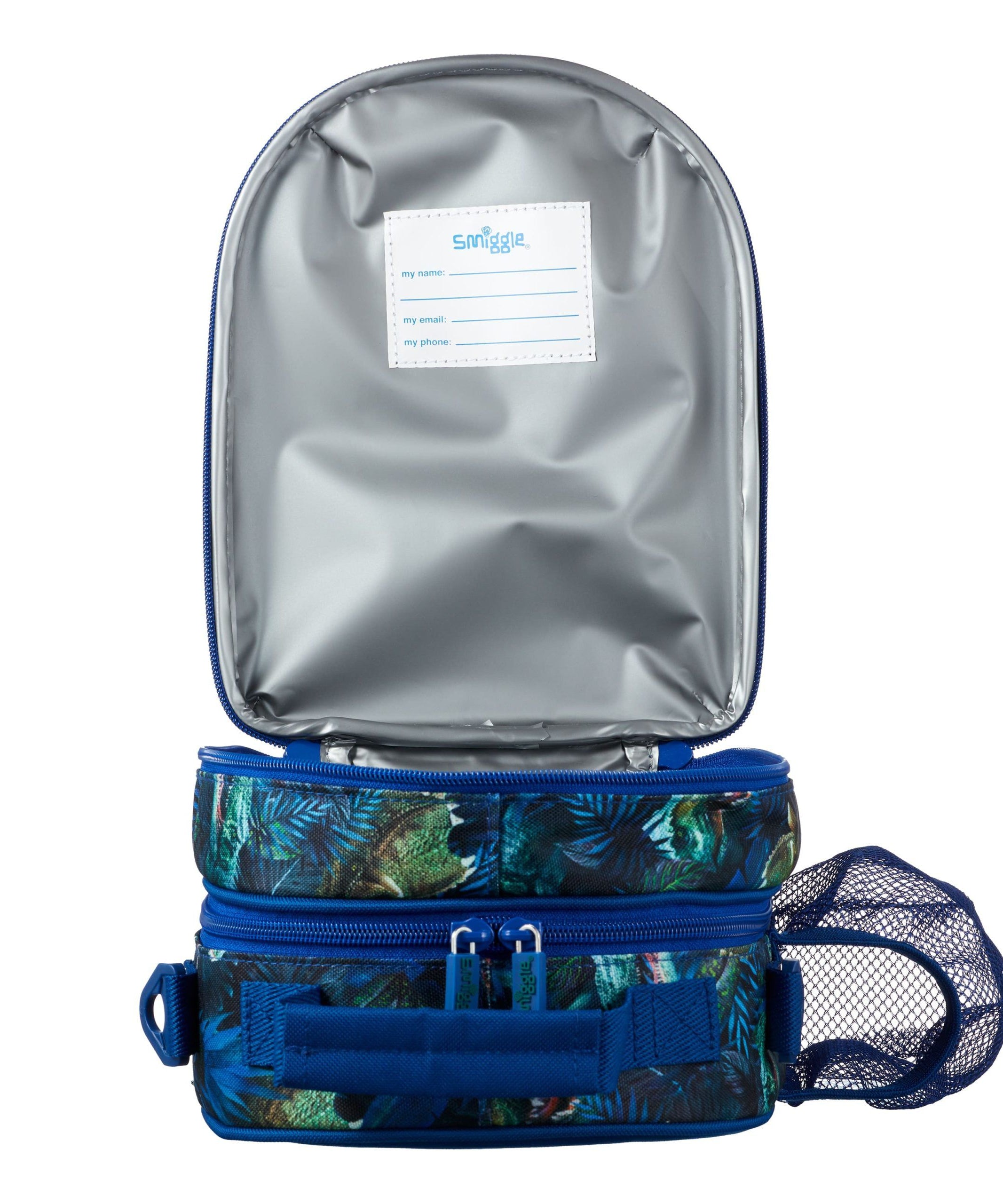 Smiggle - Galaxy Sert Kapaklı Beslenme Çantası-Dinossi