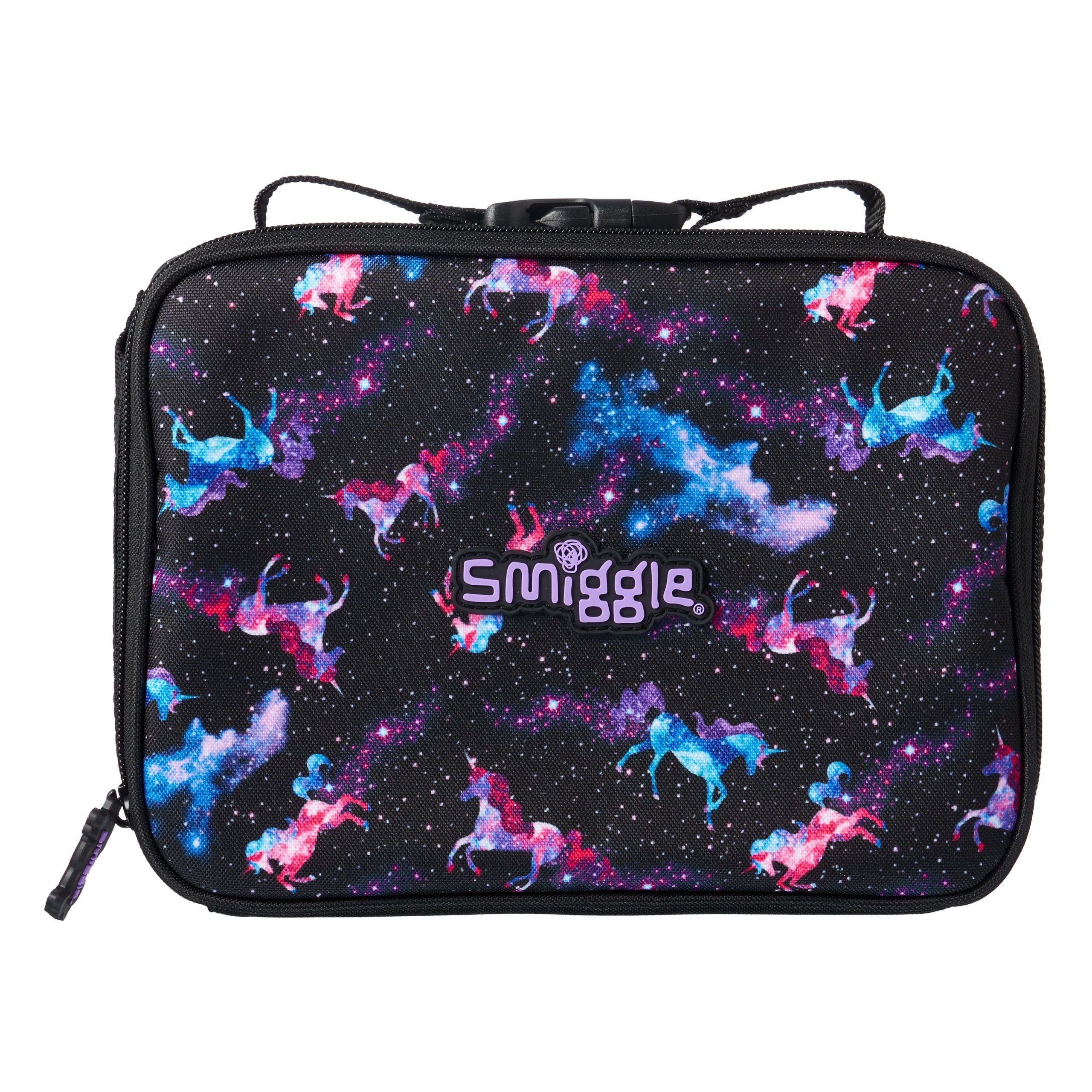 Smiggle - Galaxy Sırt Çantasına Takılabilir Uzaydaki Unicornlar Beslenme Çantası-Dinossi