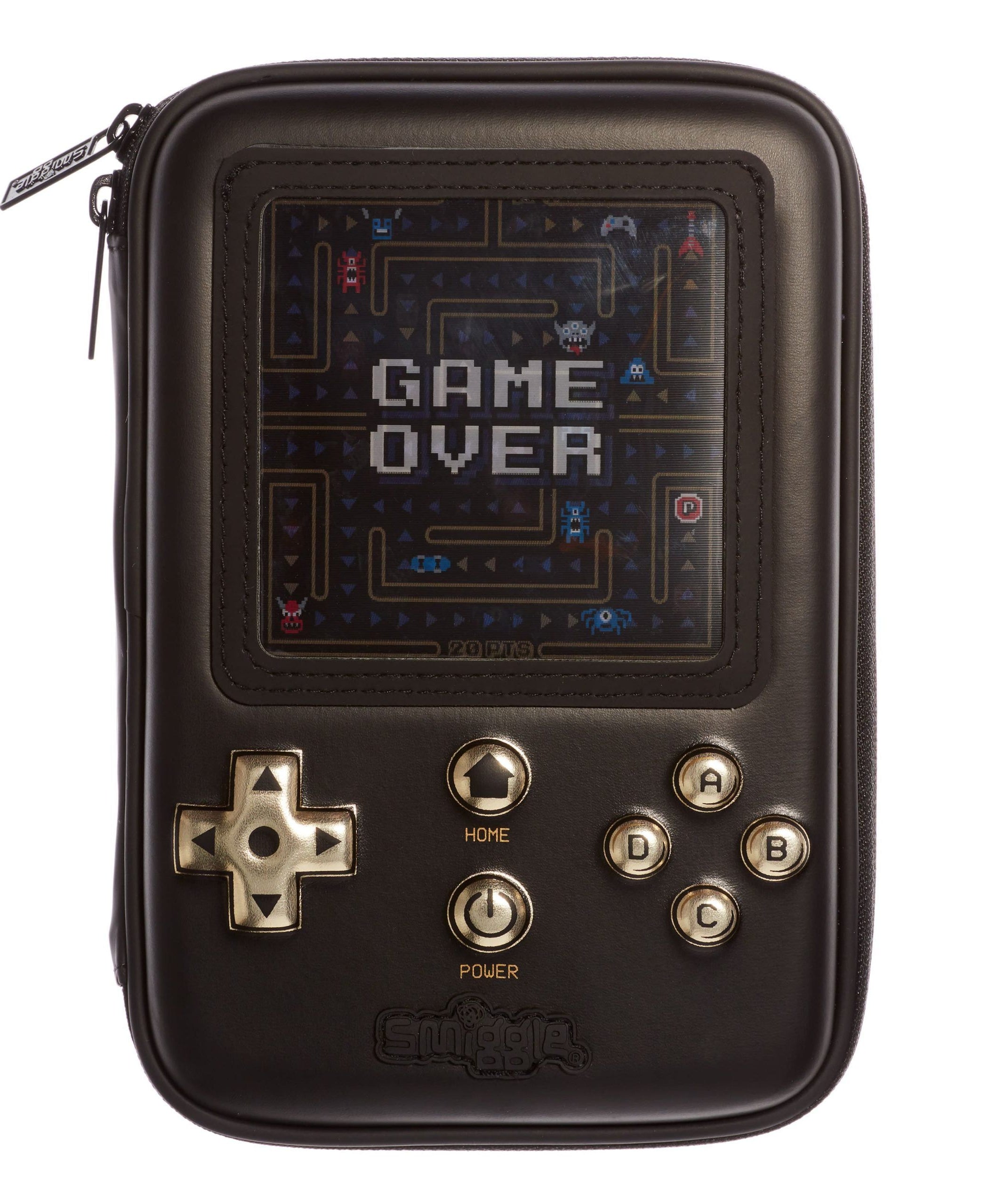 Smiggle - 3D Kabartmalı Tetris Temalı Gamer Hardtop Kalem Kutusu-Dinossi