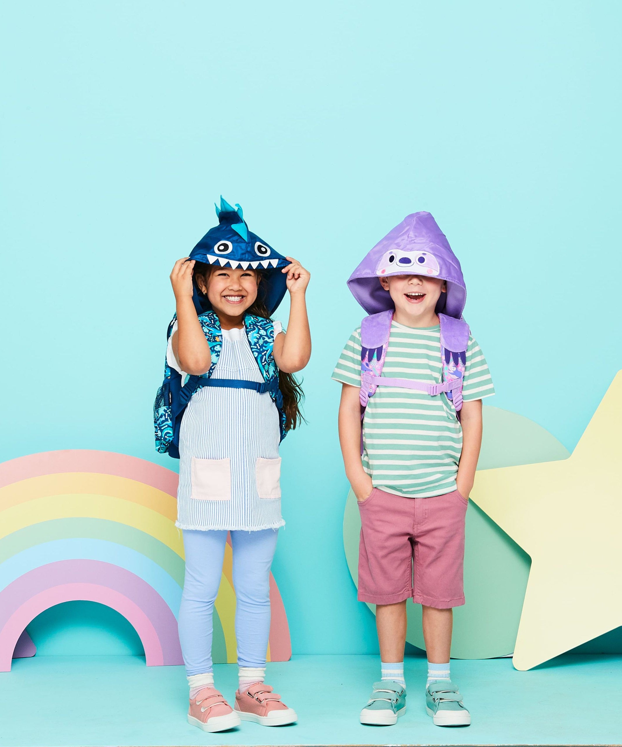 Smiggle - Slumber Hoodie Karakter Junior Sırt Çantası-Dinossi