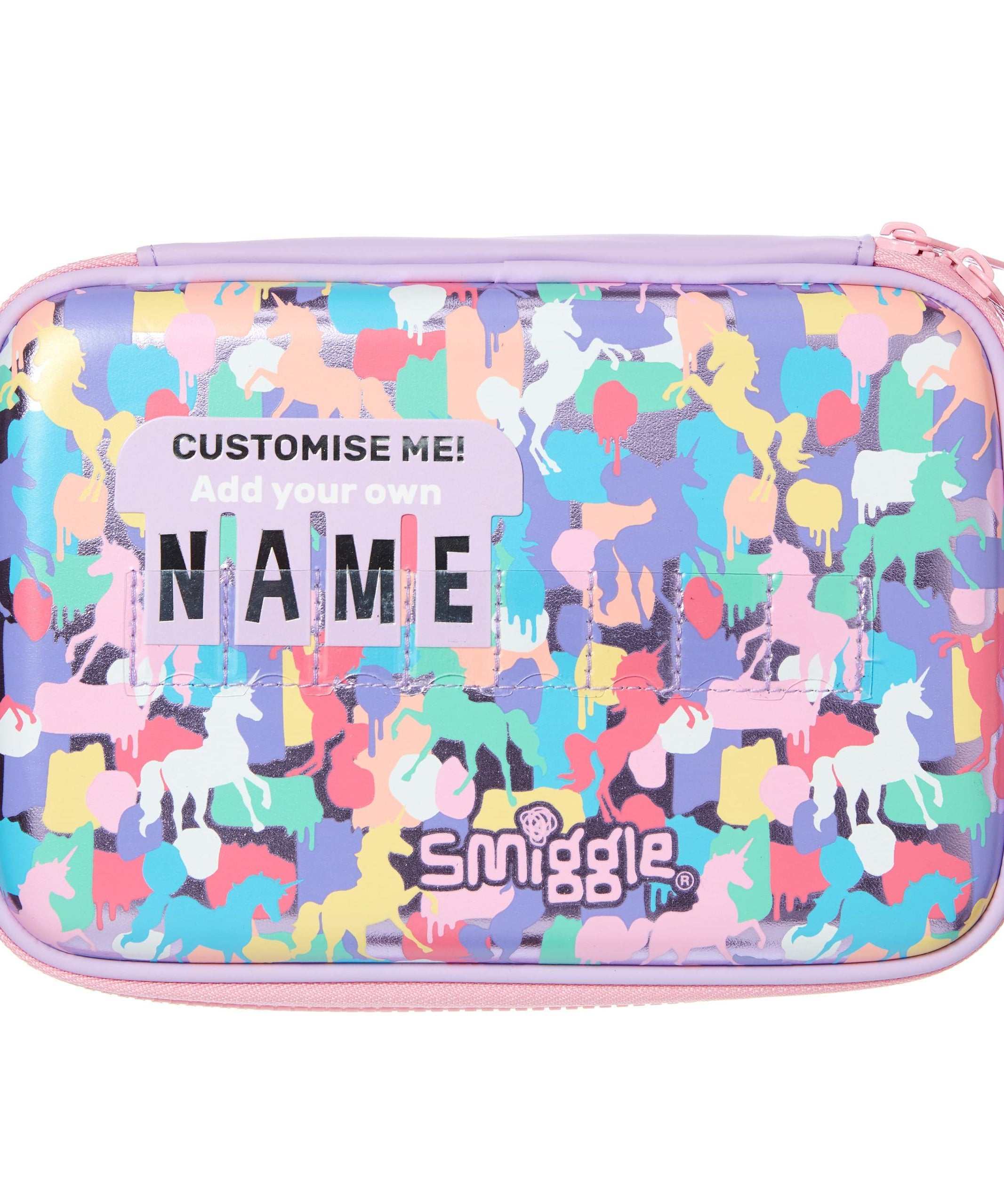 Smiggle - Illusion Hardtop İsimlikli Kalem Kutusu-Dinossi