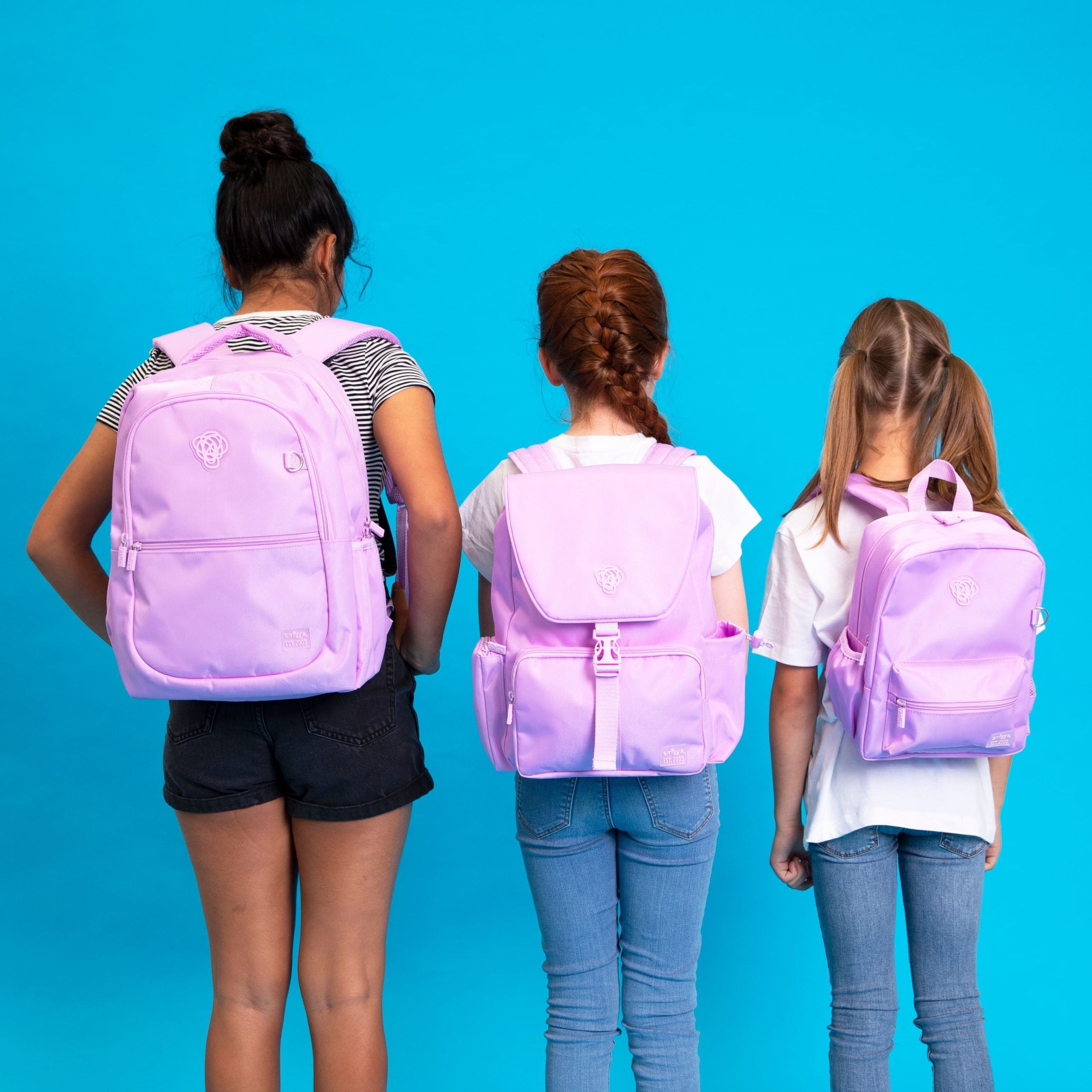 Smiggle - Sorbet Lilak Su Geçirmez Sırt Çantası-Dinossi