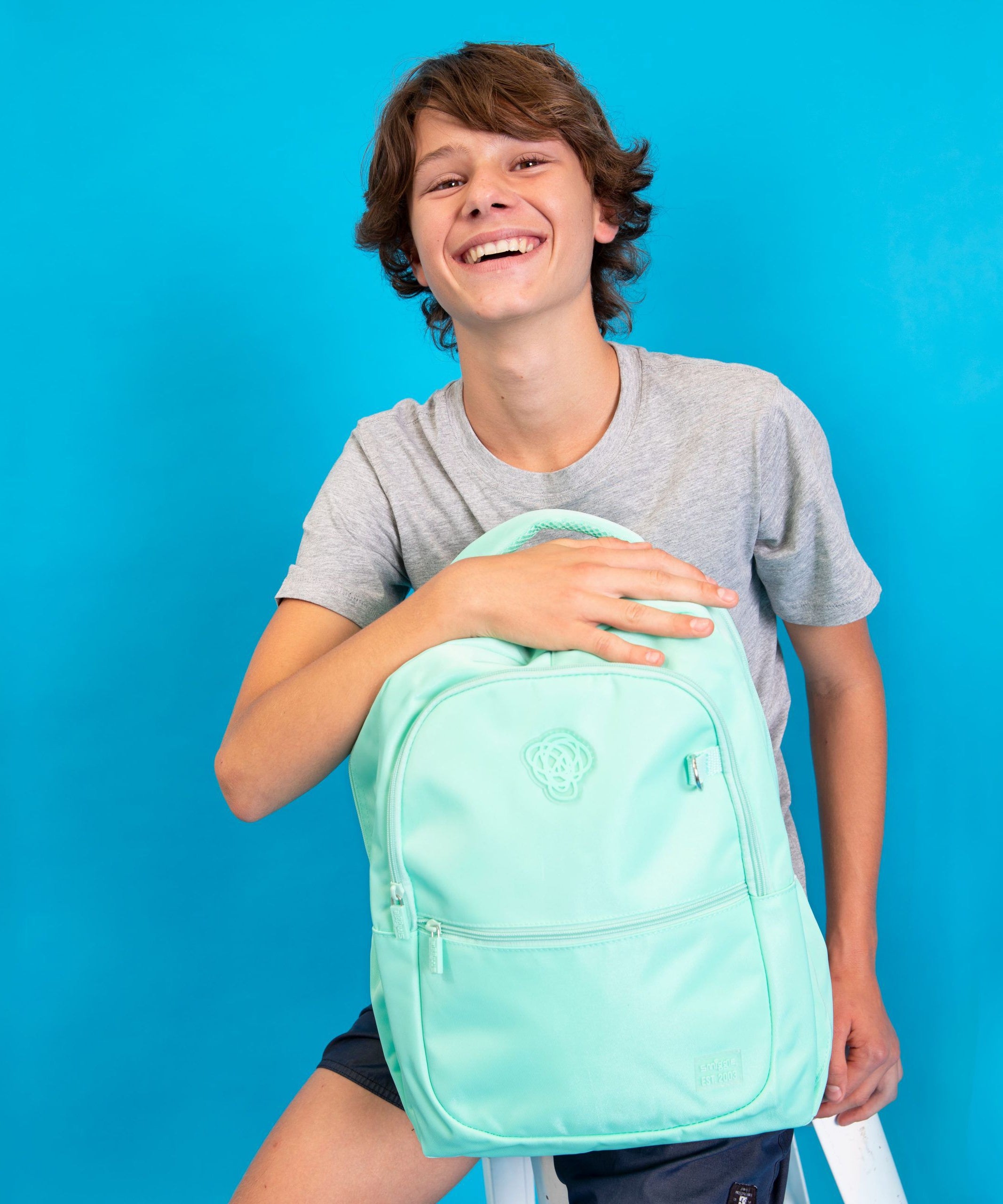 Smiggle - Sorbet Mint Yeşili Su Geçirmez Sırt Çantası-Dinossi