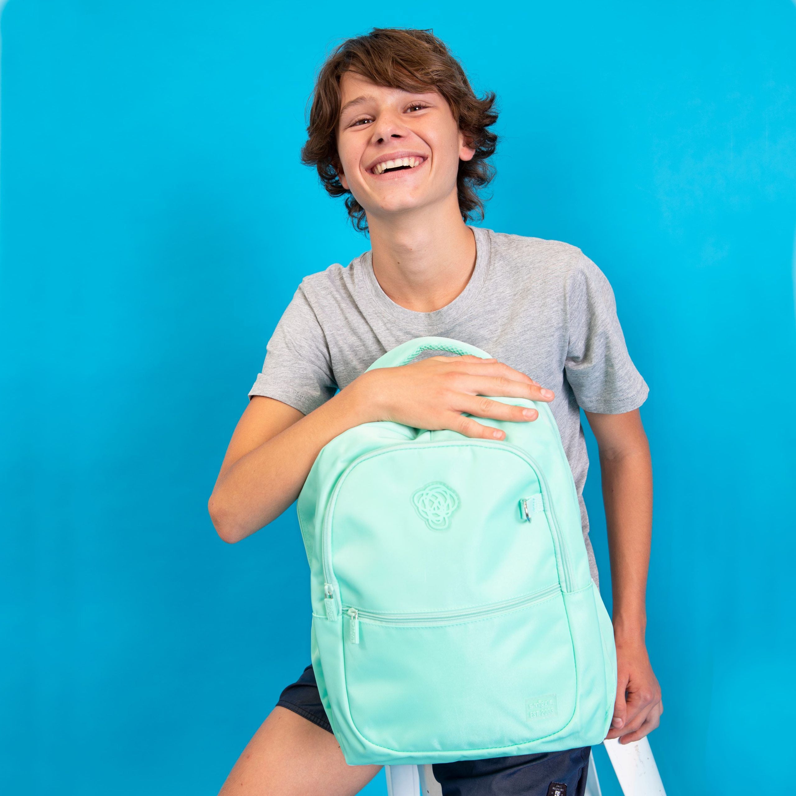 Smiggle - Sorbet Mint Yeşili Su Geçirmez Sırt Çantası-Dinossi