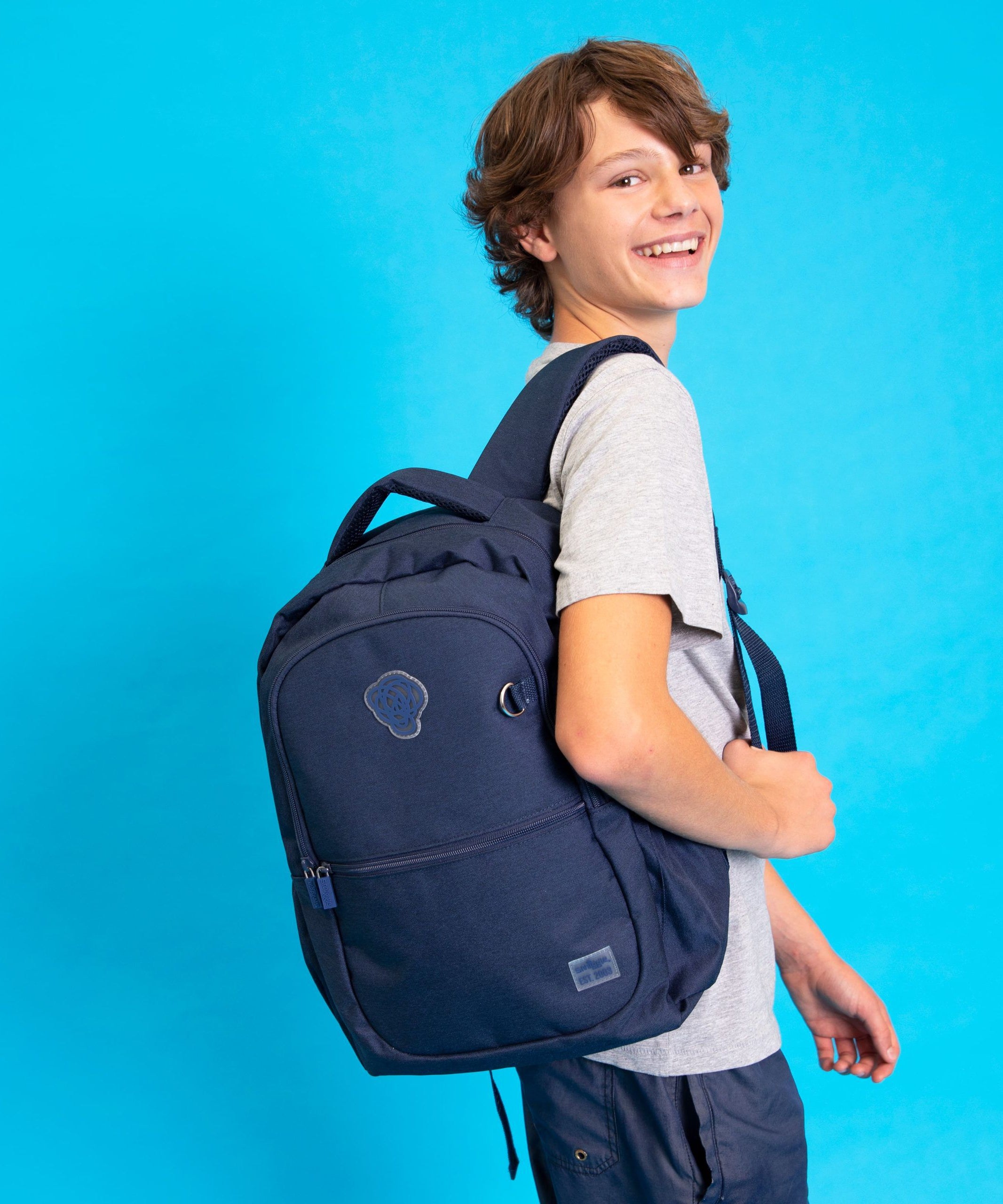 Smiggle - Sorbet Lacivert Su Geçirmez Sırt Çantası-Dinossi