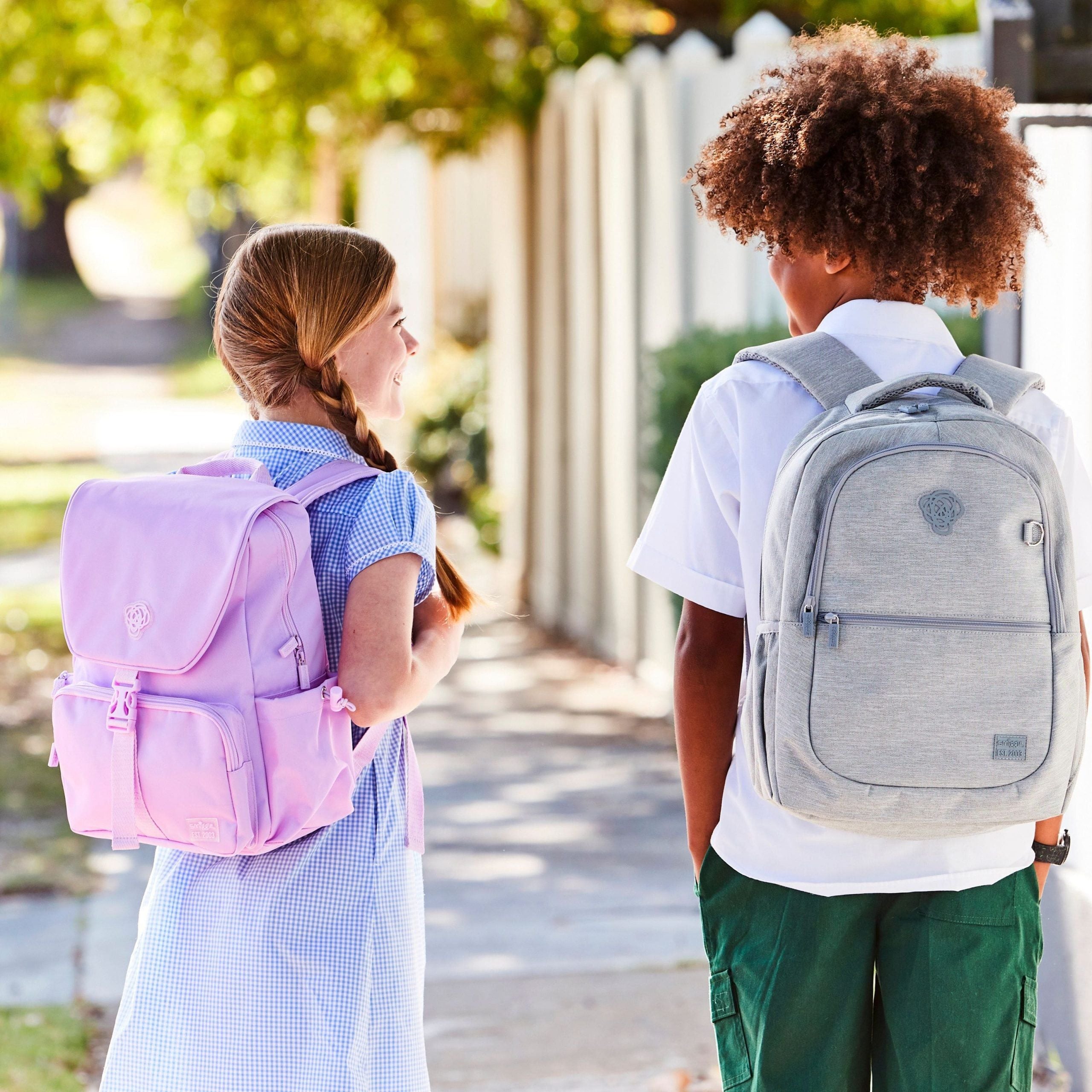 Smiggle - Sorbet Park Lilak Su Geçirmez Sırt Çantası-Dinossi