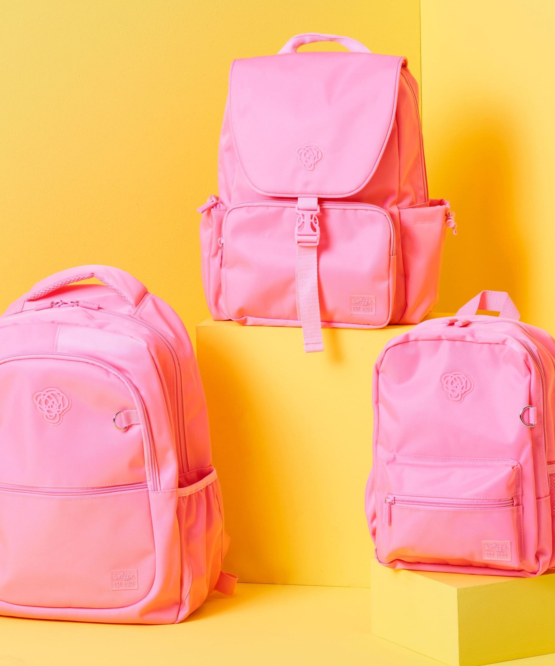 Smiggle - Sorbet Park Pembe Su Geçirmez Sırt Çantası-Dinossi