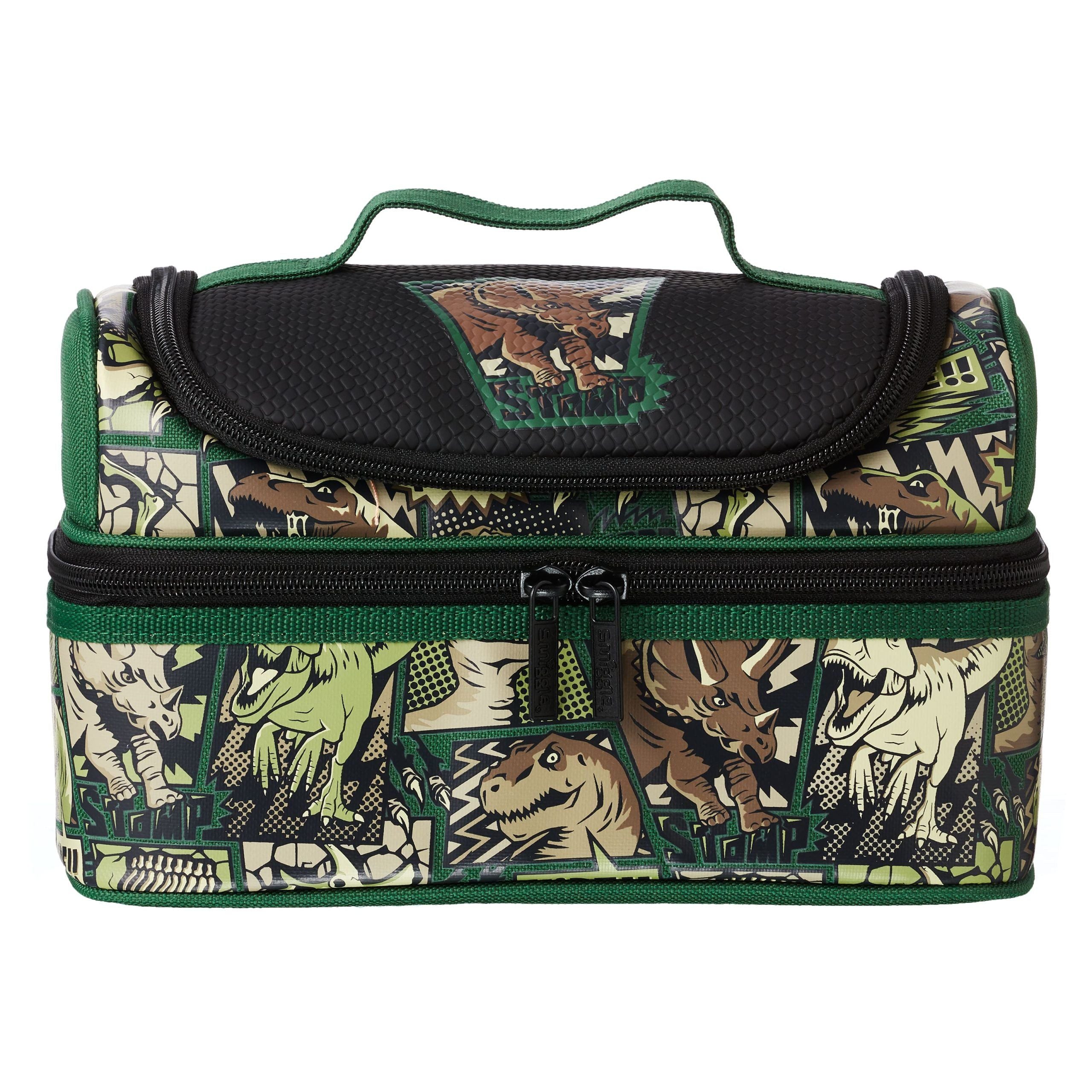 Smiggle - Beyond Çift Katlı Dinozorlar Beslenme Çantası-Dinossi