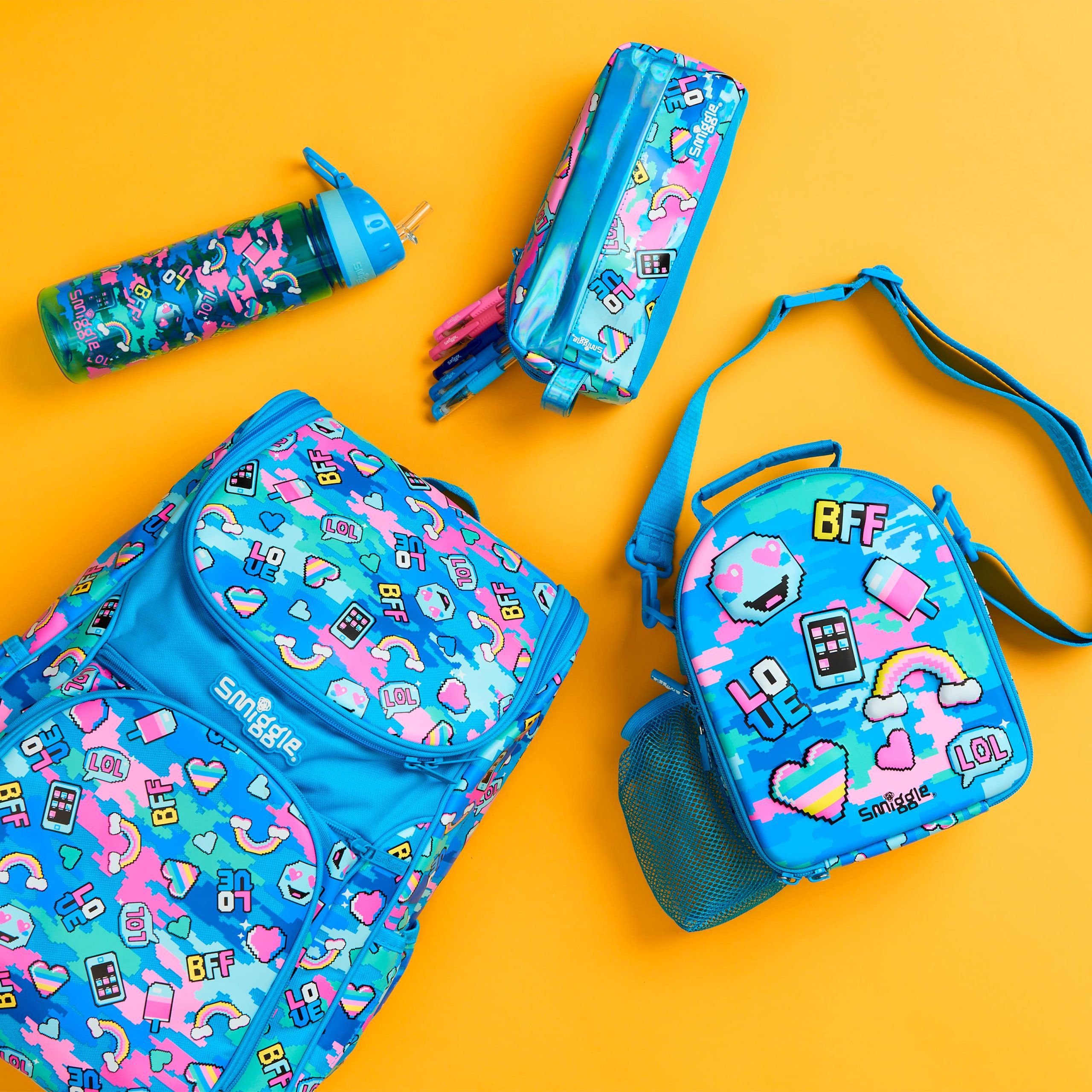 Smiggle - Hide Access Mavi Sırt Çantası-Dinossi