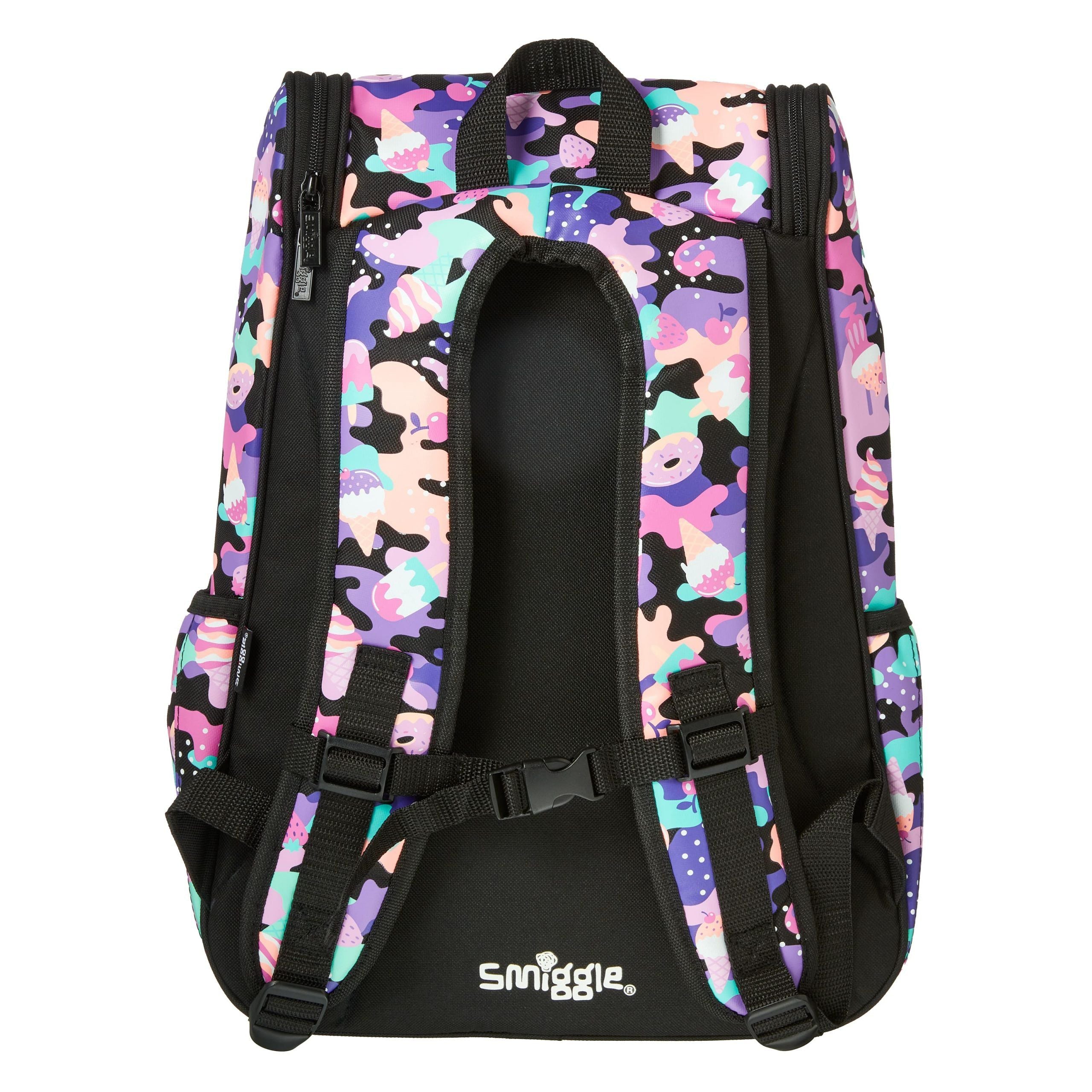 Smiggle - Hide Access Siyah ve Mor Sırt Çantası-Dinossi