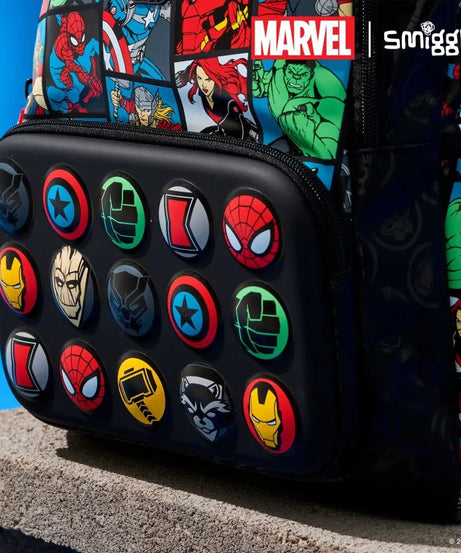 Smiggle - Marvel 4'lü Okul Çanta Seti-Dinossi