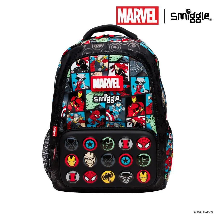 Smiggle - Marvel 3lü Okul Çanta Seti-Dinossi