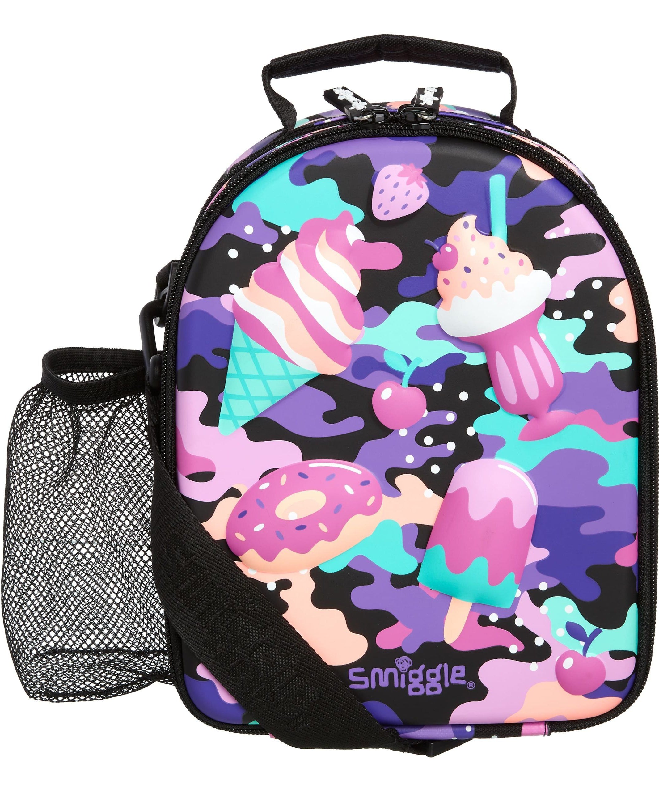 Smiggle - Hide Sert Kapaklı Beslenme Çantası-Dinossi