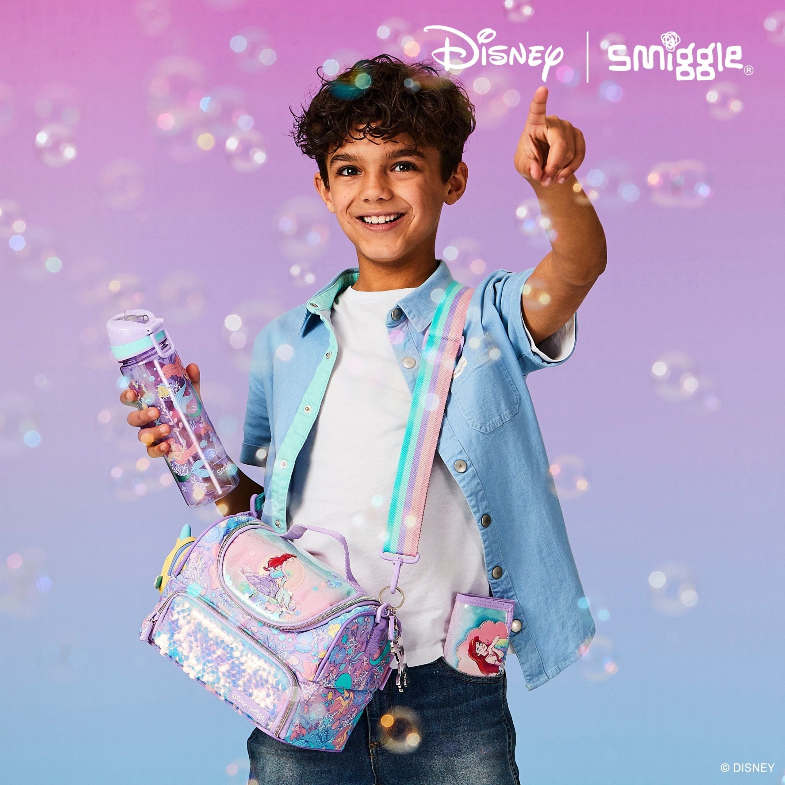 Smiggle - Disney Princess Askılı Çift Katlı Beslenme Çantası-Dinossi