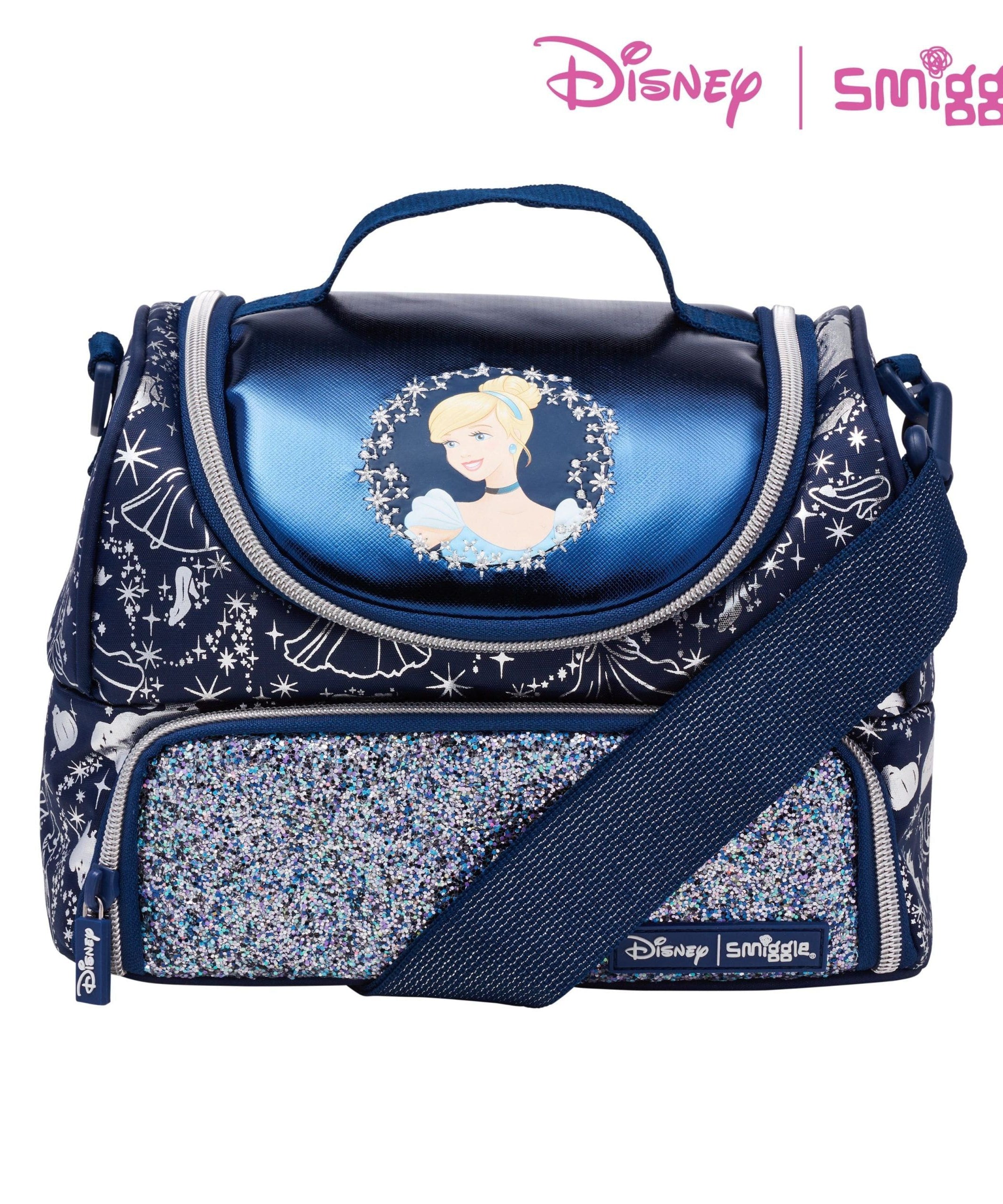 Smiggle - Disney Princess Sindirella Askılı Çift Katlı Beslenme Çantası-Dinossi