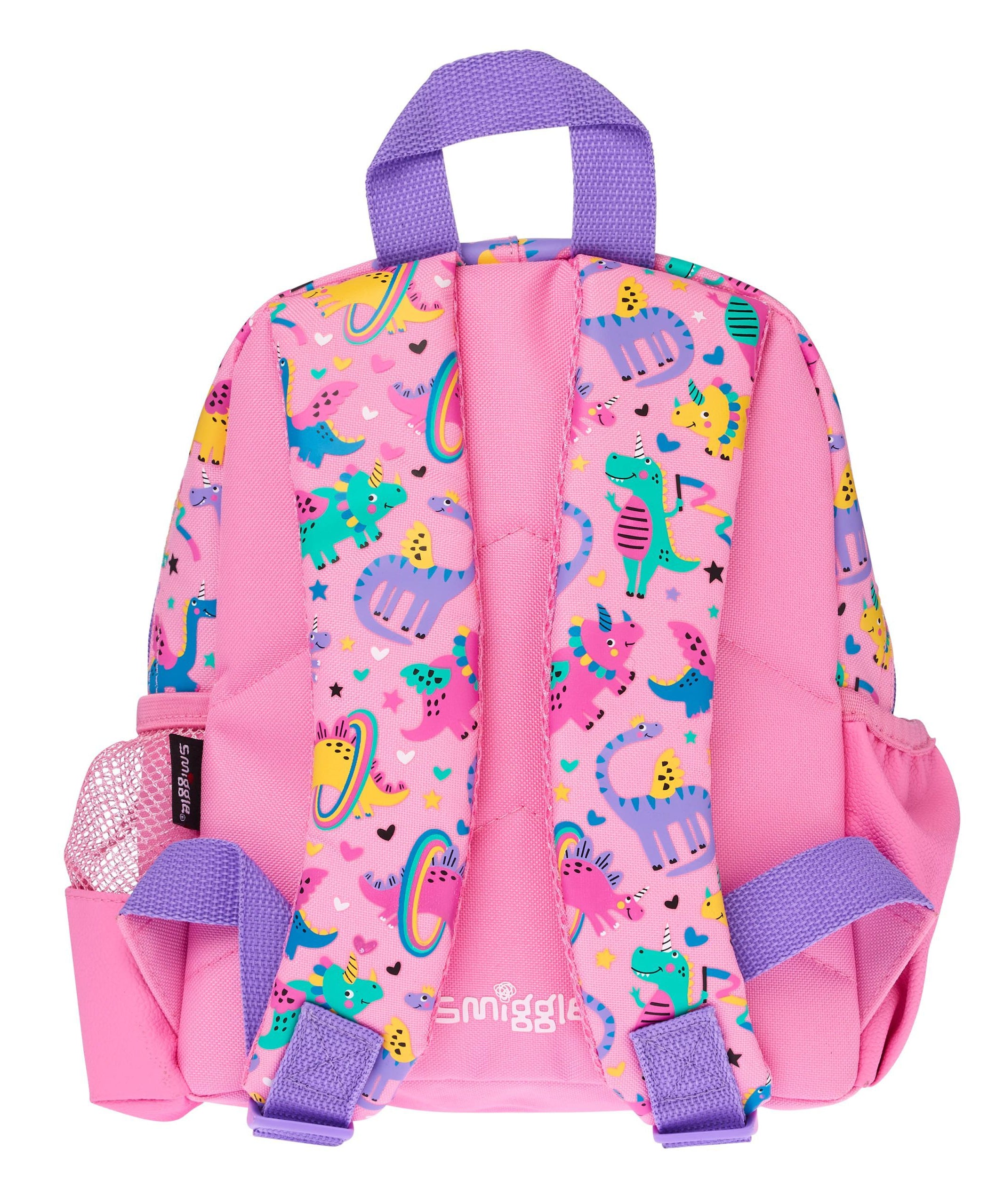 Smiggle - Up & Down Minik Dinossi Özel Tasarım Pembe Sırt Çantası-Dinossi