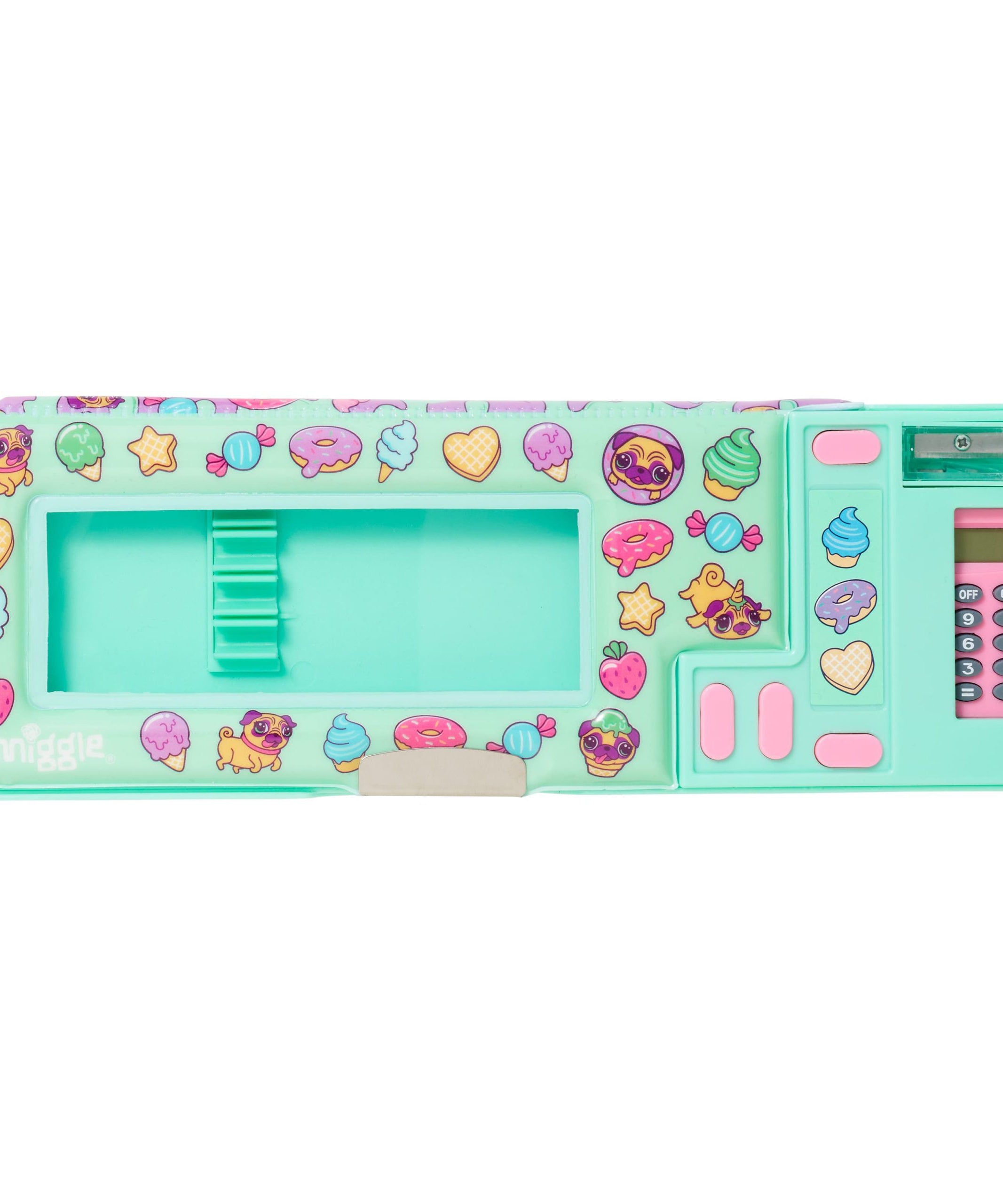 Smiggle - Hey There Hesap Makineli Otomatik Kalem Kutusu-Dinossi