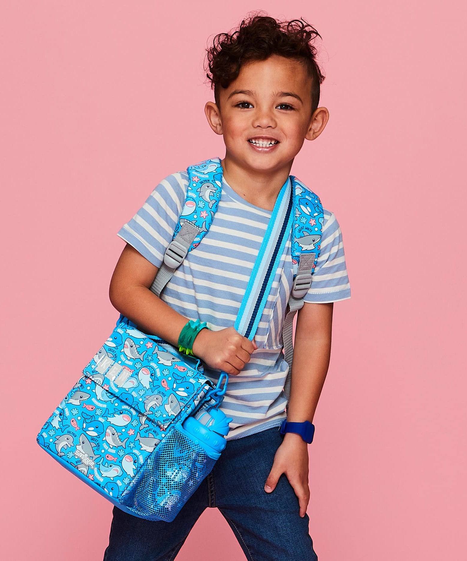 Smiggle - Up & Down Minik İsimlikli Beslenme Çantası-Dinossi