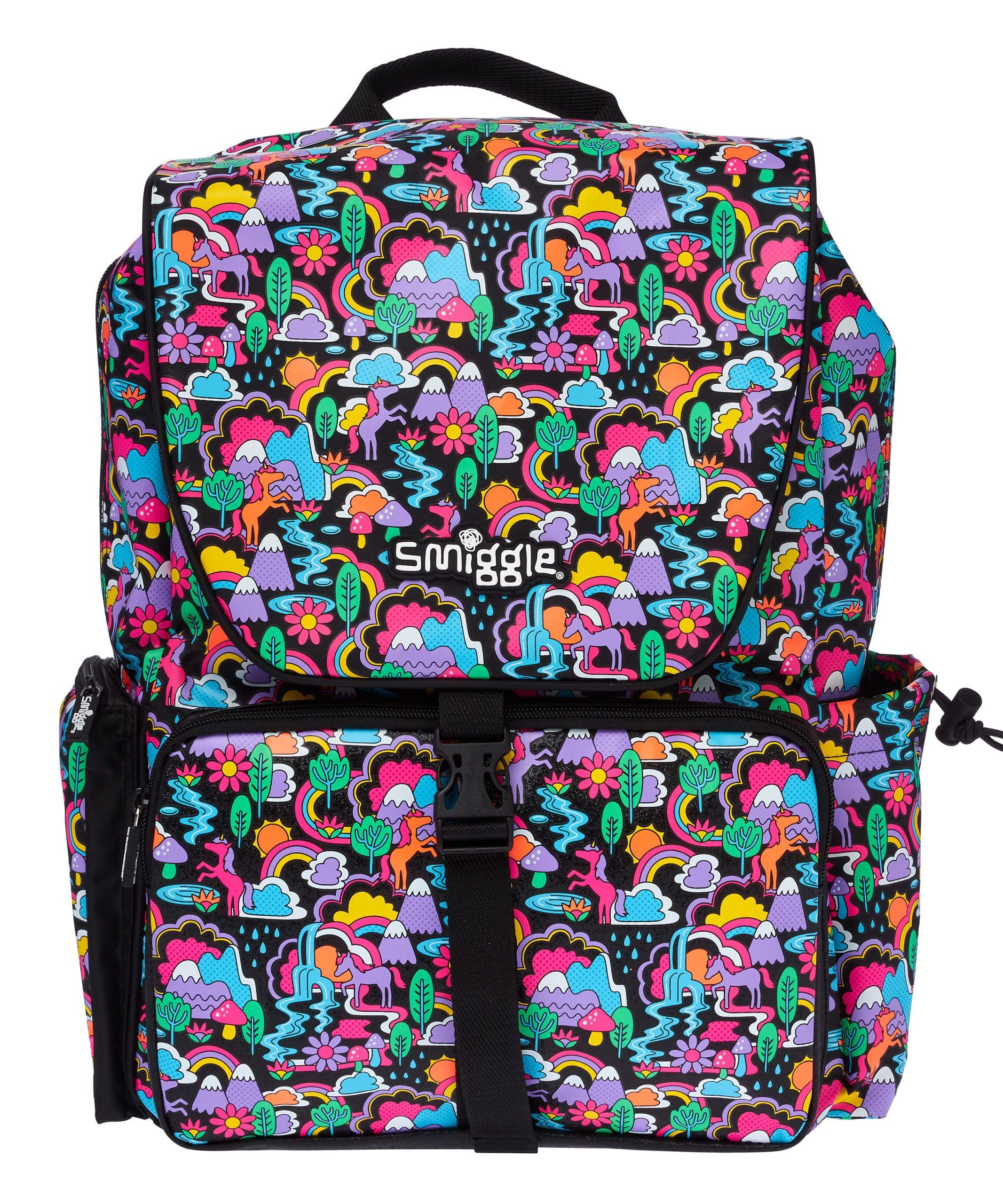 Smiggle - Glee Büyük Siyah Chelsea Sırt Çantası-Dinossi