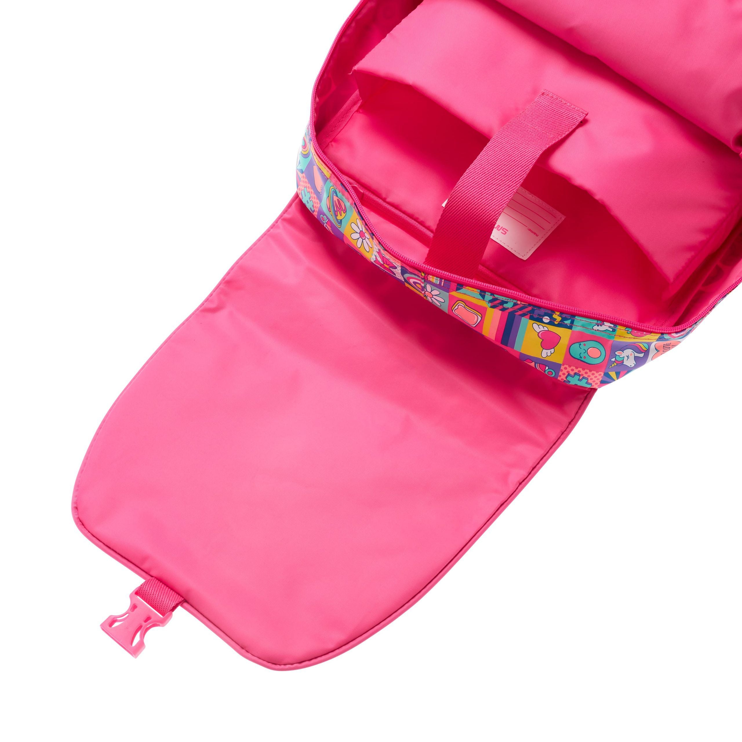 Smiggle - Glee Büyük Pembe Chelsea Sırt Çantası-Dinossi