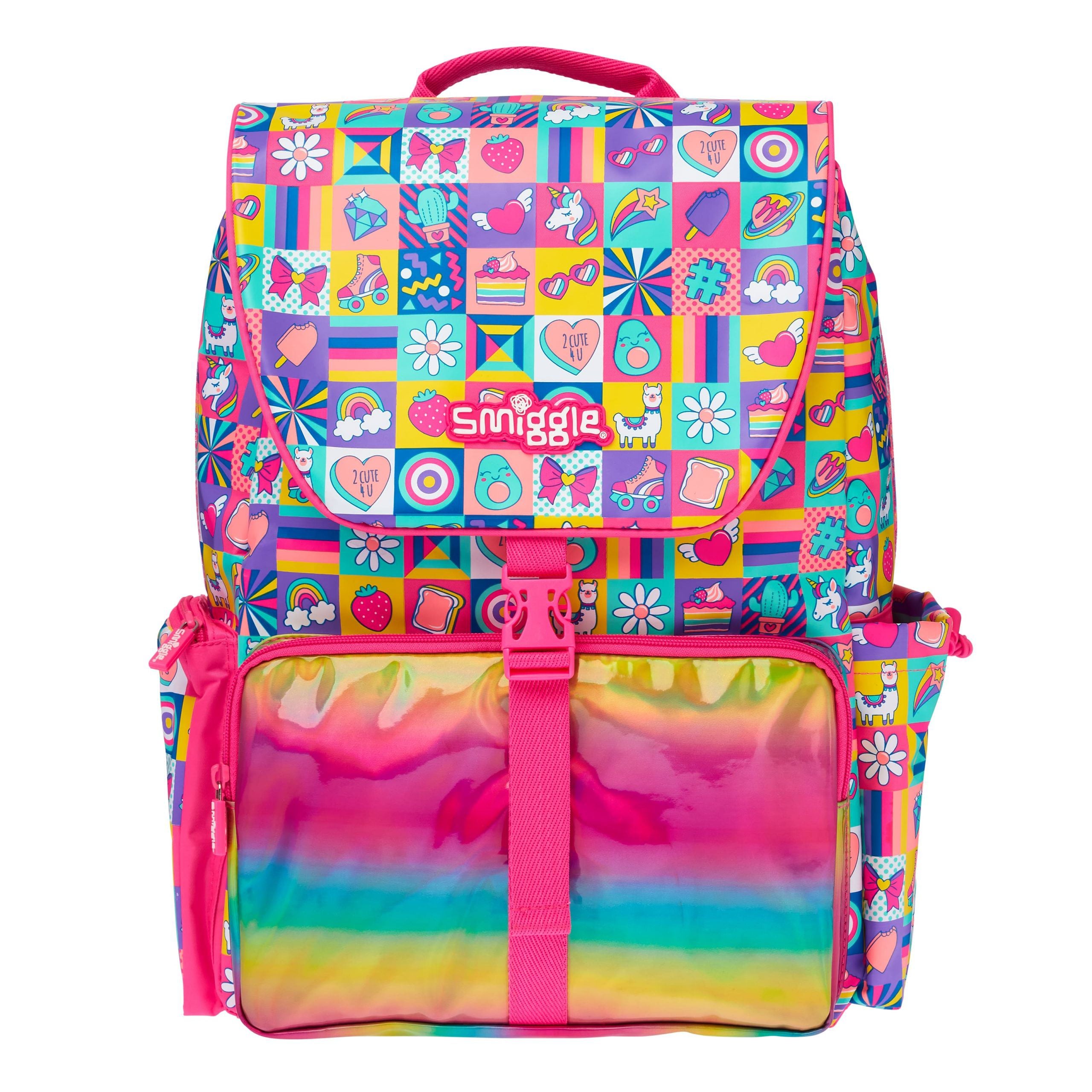 Smiggle - Glee Büyük Pembe Chelsea Sırt Çantası-Dinossi