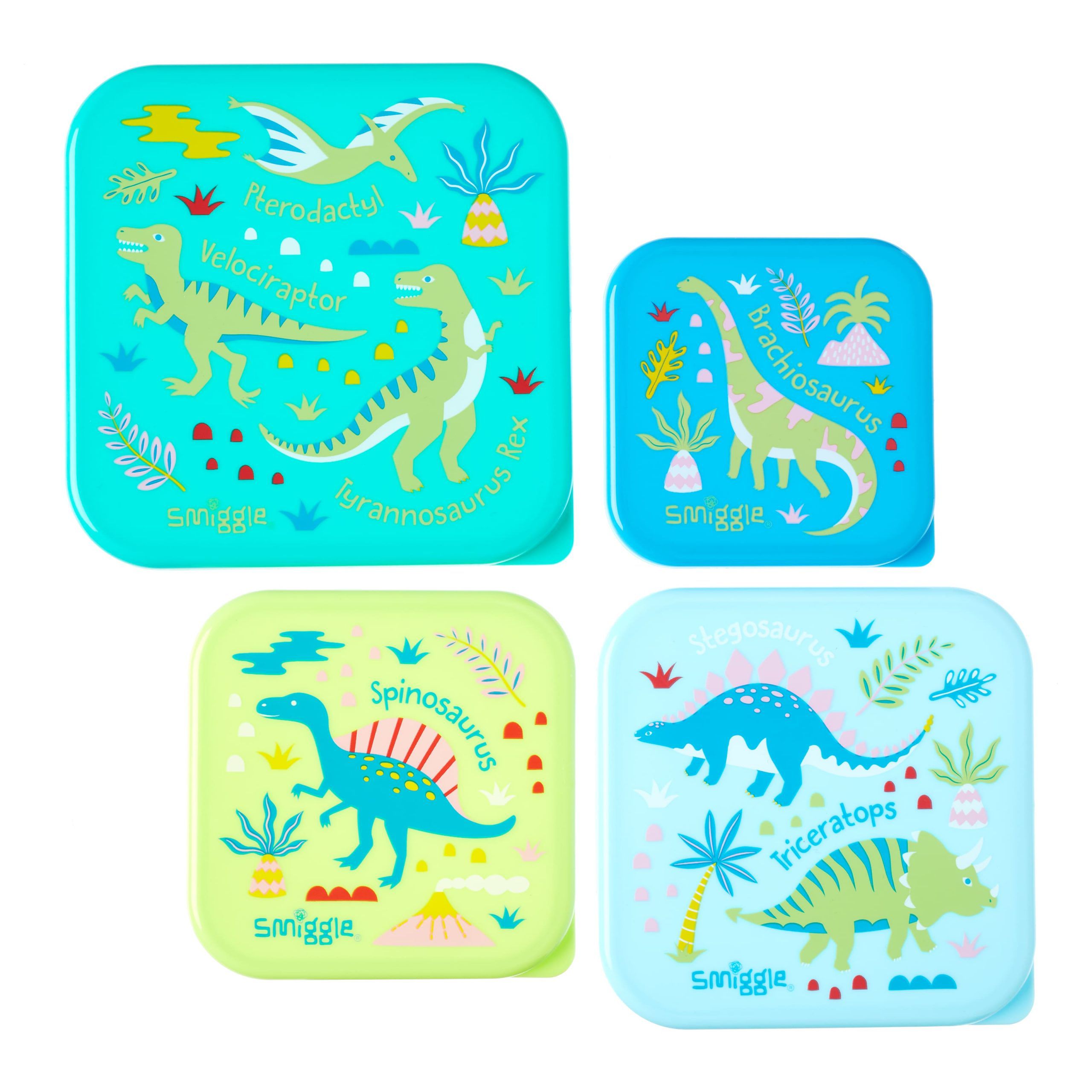 Smiggle - Cloud Nine Öğlen Yemeği Saklama Kapları 4'lü-Dinossi