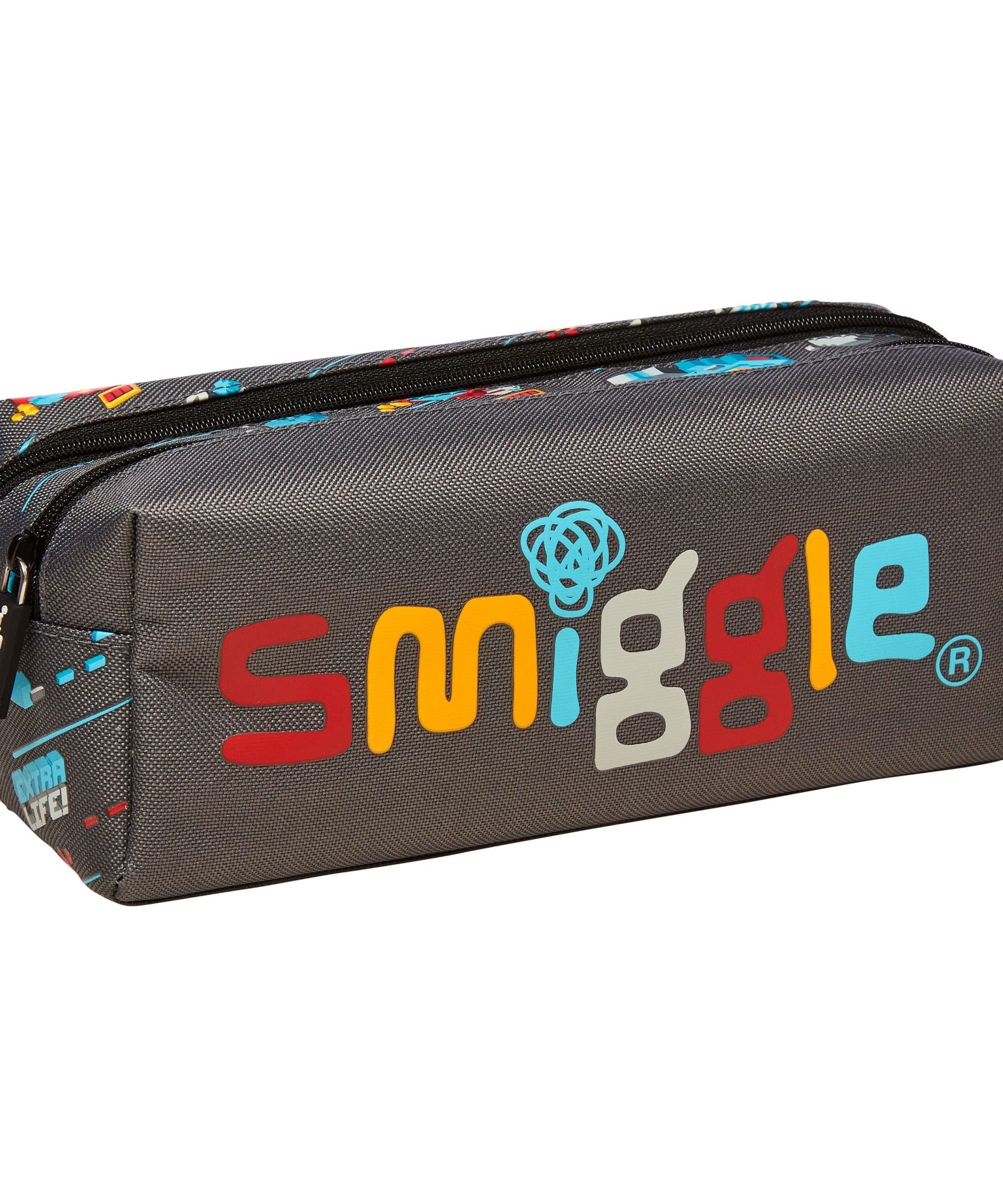 Smiggle - Peppy Çift Gözlü Klasik Kalem Kutusu-Dinossi