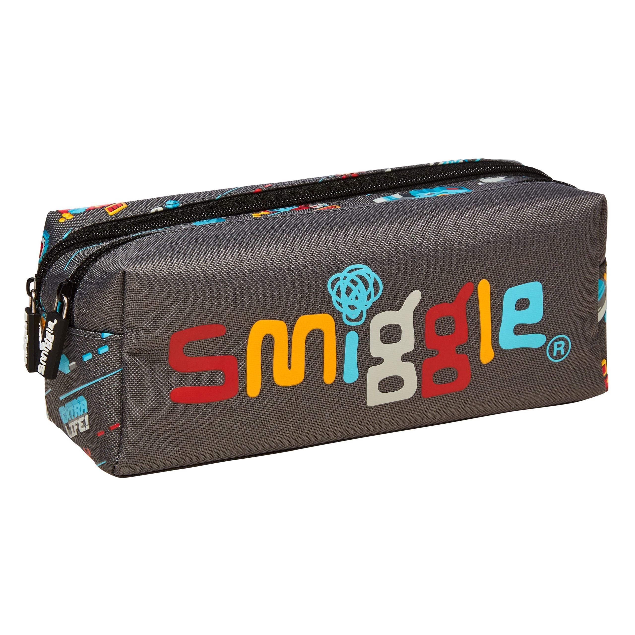 Smiggle - Peppy Çift Gözlü Klasik Kalem Kutusu-Dinossi