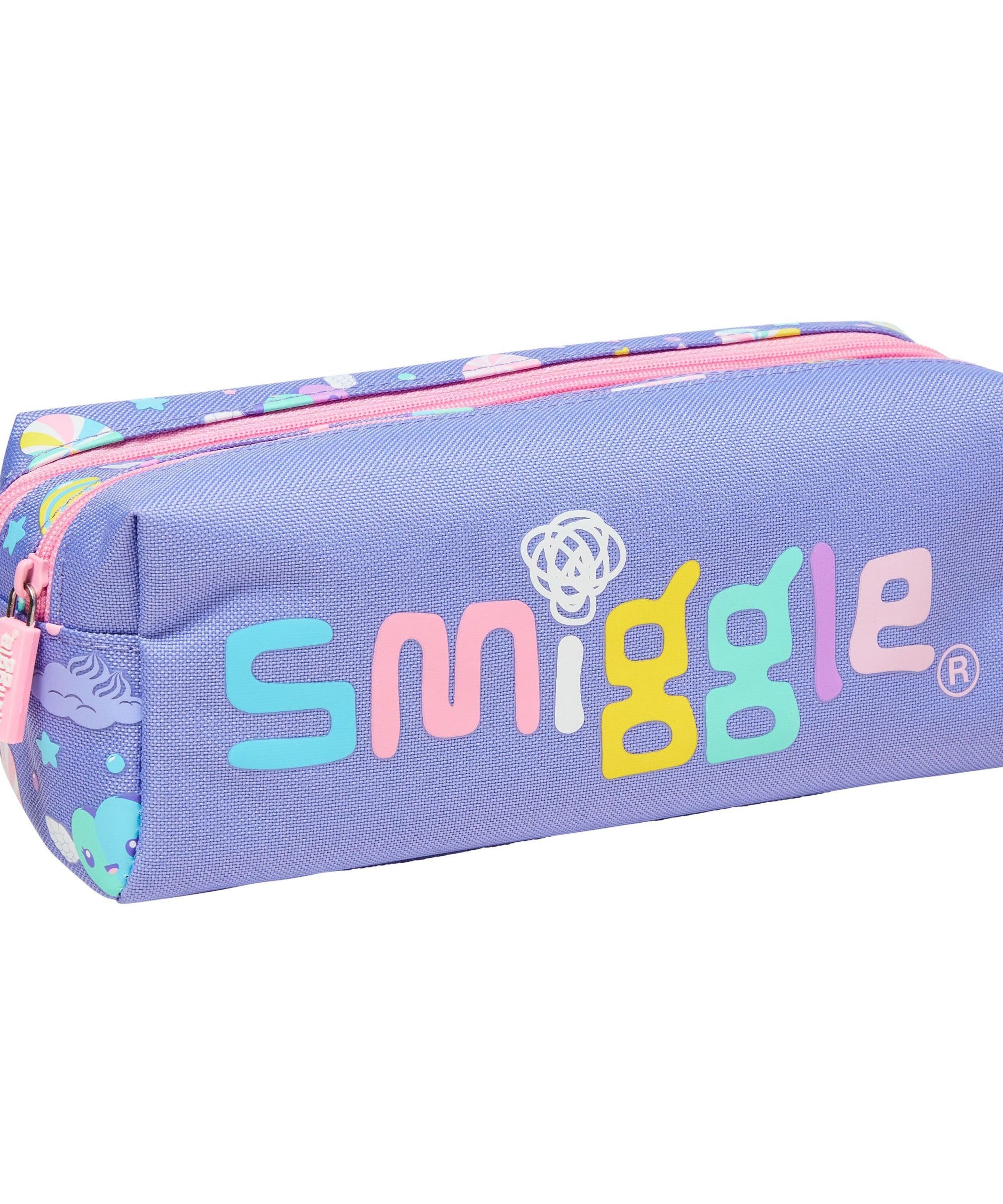 Smiggle - Peppy Çift Gözlü Klasik Kalem Kutusu-Dinossi