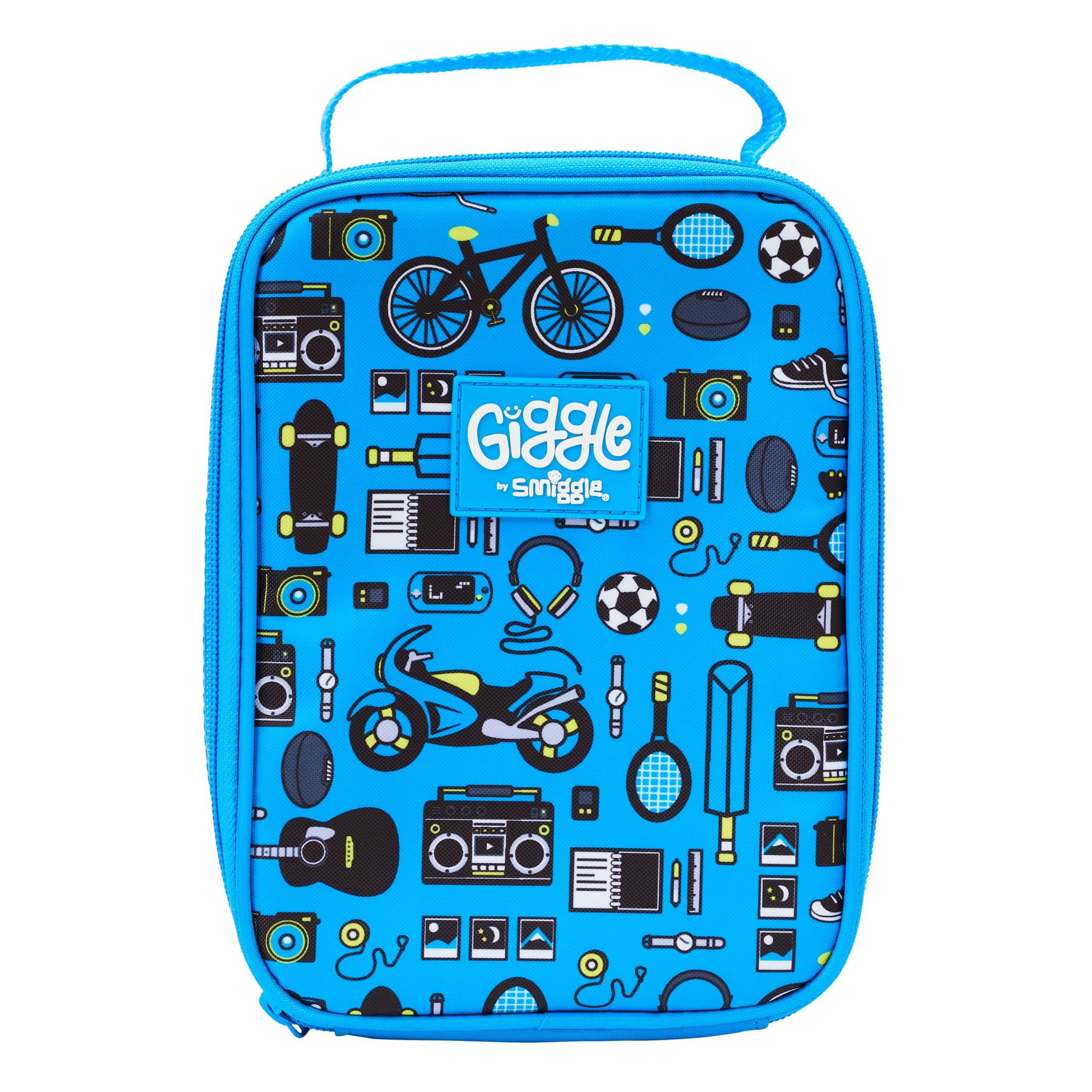 Smiggle - Giggle Mavi Sporcu Beslenme Çantası-Dinossi