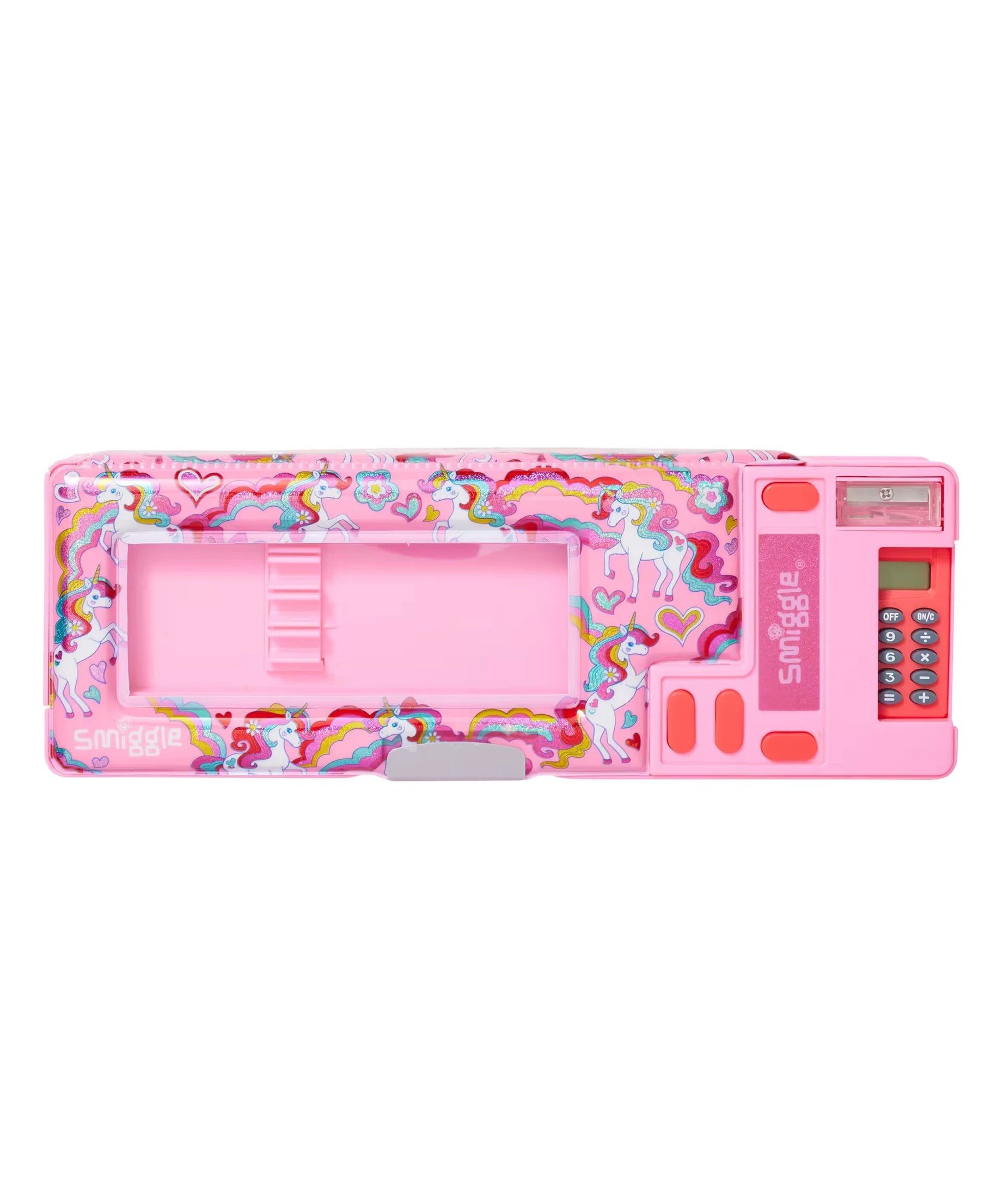 Smiggle - Wild Side Hesap Makineli Poput Otomatik Kalem Kutusu-Dinossi