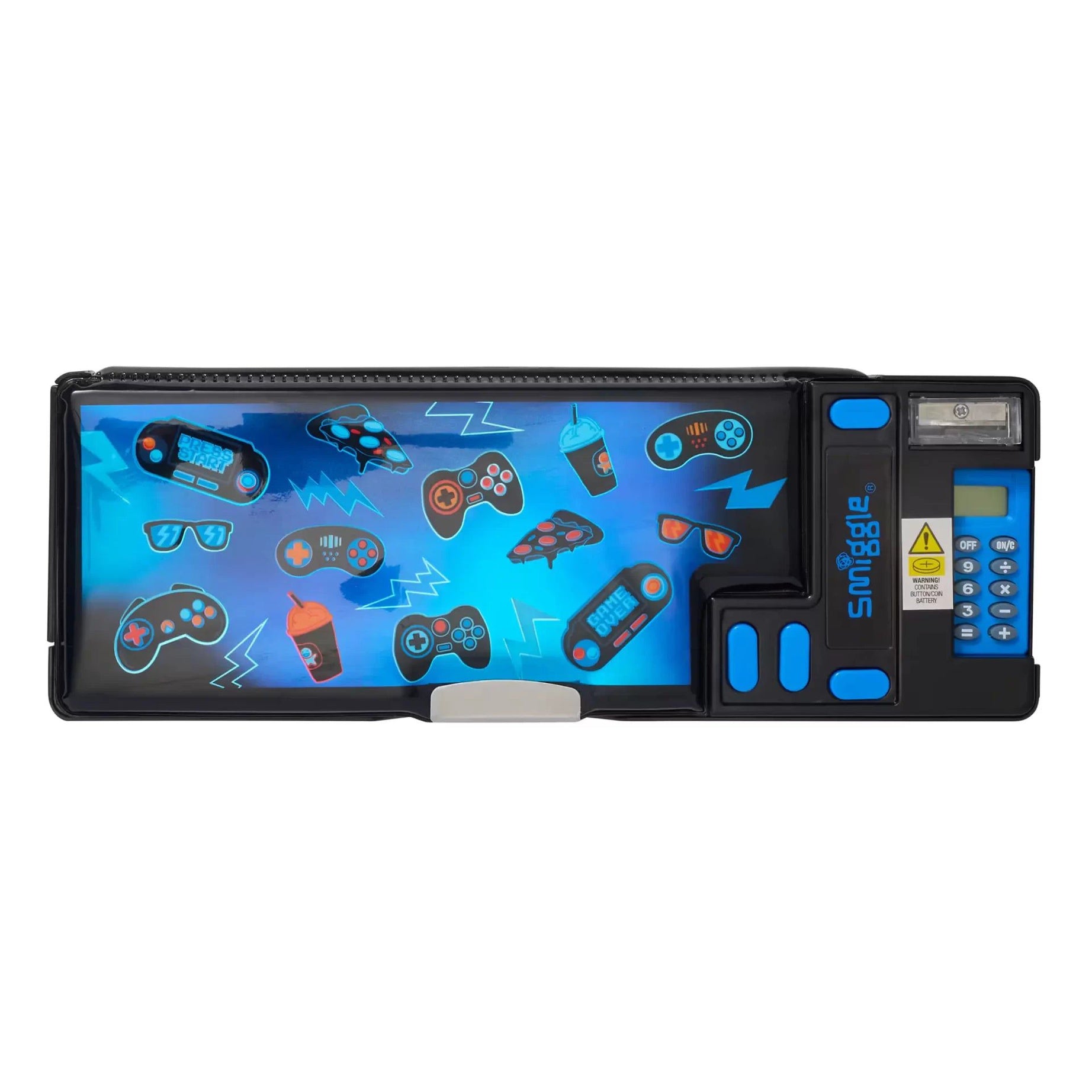 Smiggle - Wonder World Oyun Tutkunu Hesap Makineli Pop Out Otomatik Kalem Kutusu-Dinossi