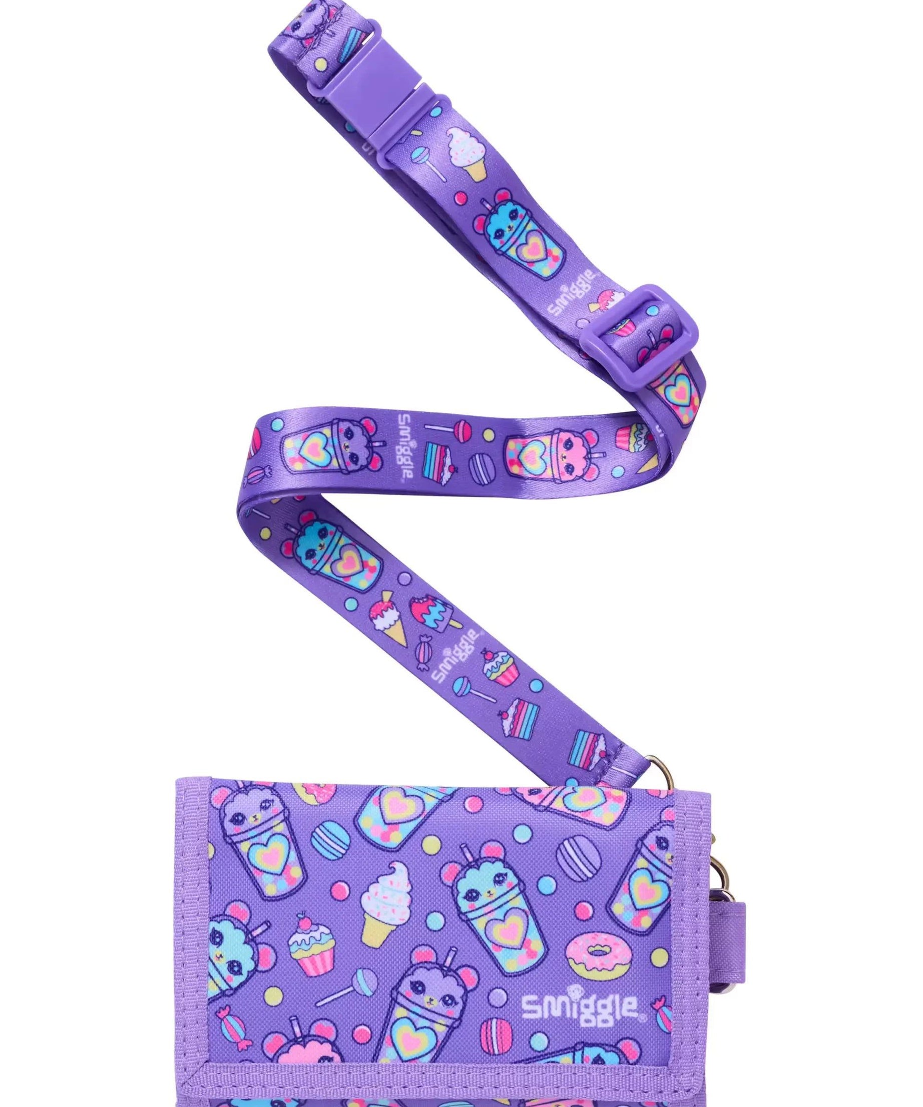 Smiggle - Wonder World Kordonlu Çocuk Cüzdanı-Dinossi