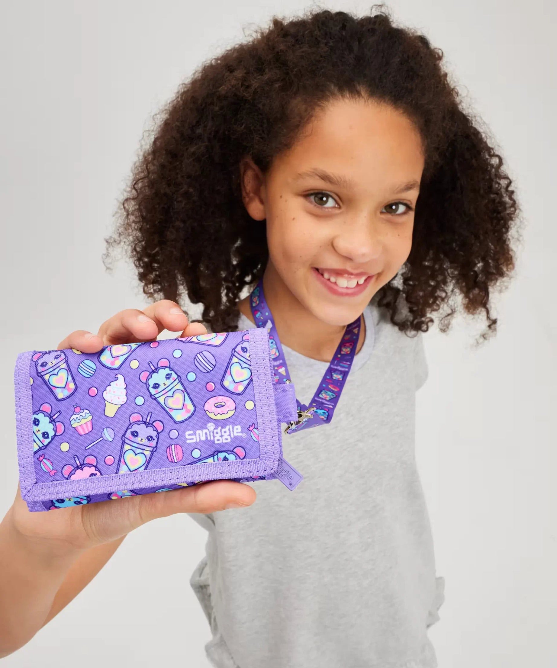 Smiggle - Wonder World Kordonlu Çocuk Cüzdanı-Dinossi