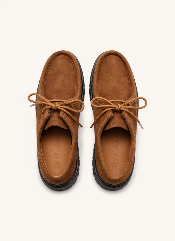 Smallable Kid - Coleman Suede Derby Shoes | Caramel