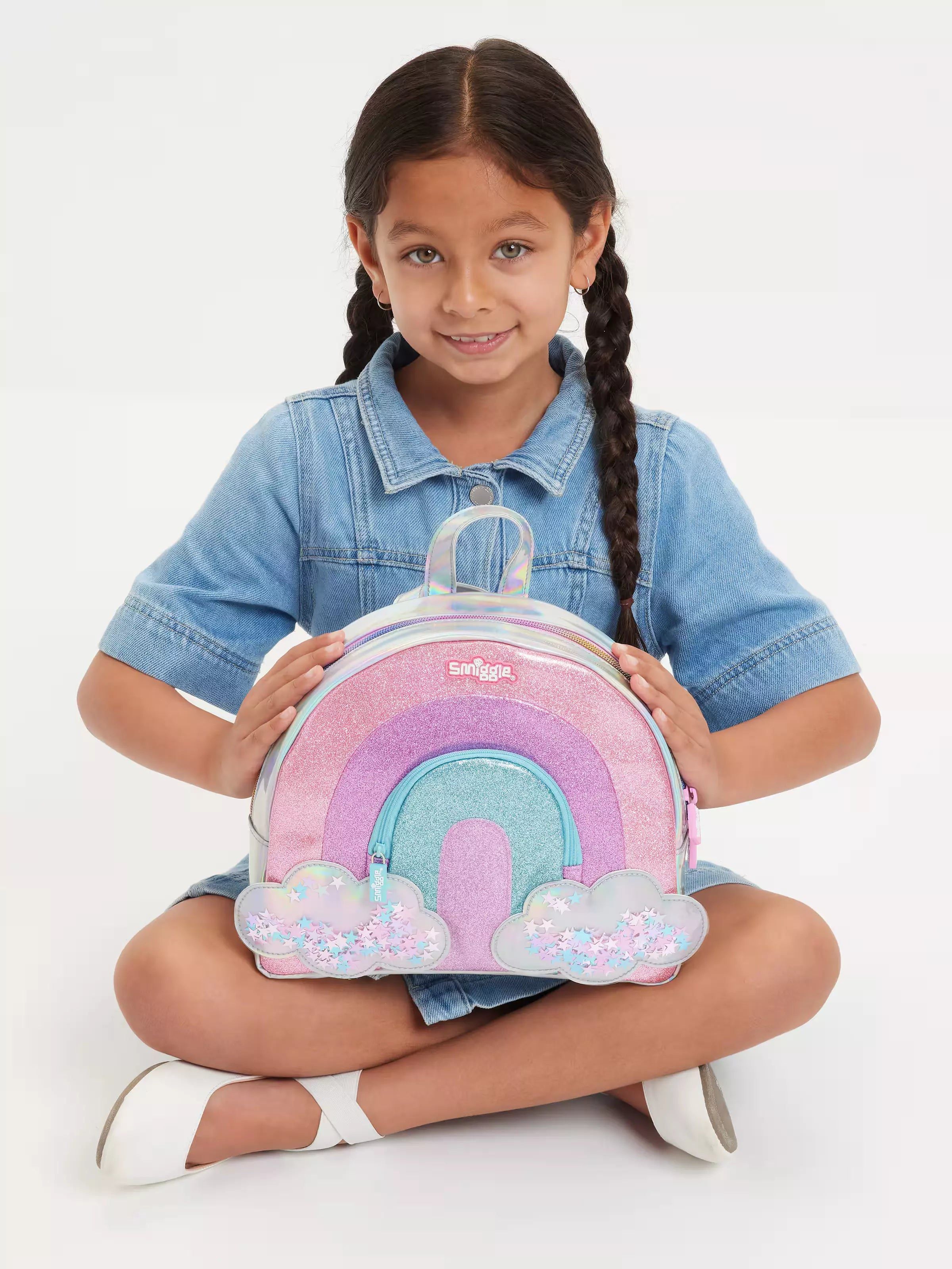 Smiggle - Gökkuşağı Haftasonu Sırt Çantası-Dinossi
