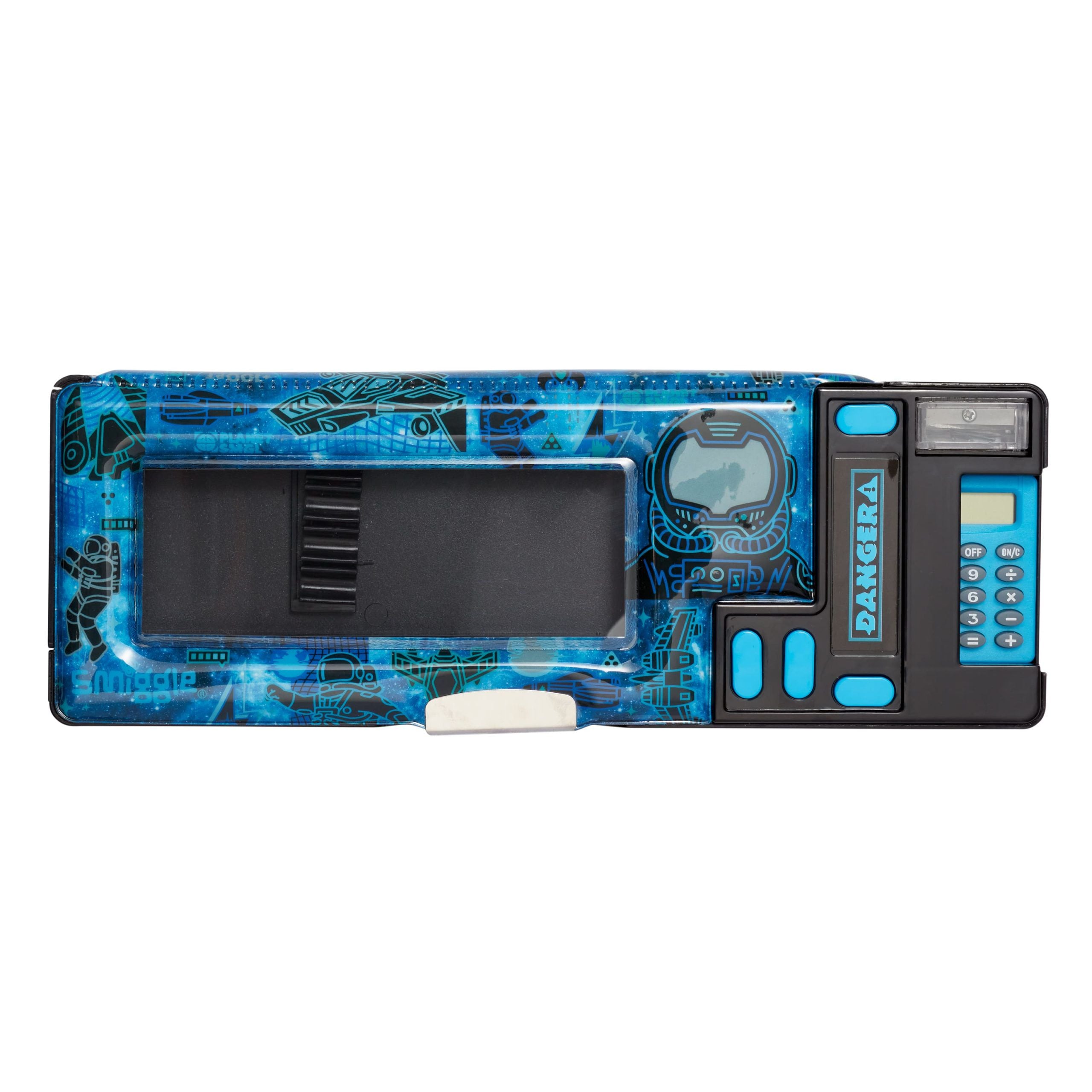 Smiggle - Bright Side Hesap Makineli Otomatik Kalem Kutusu-Dinossi