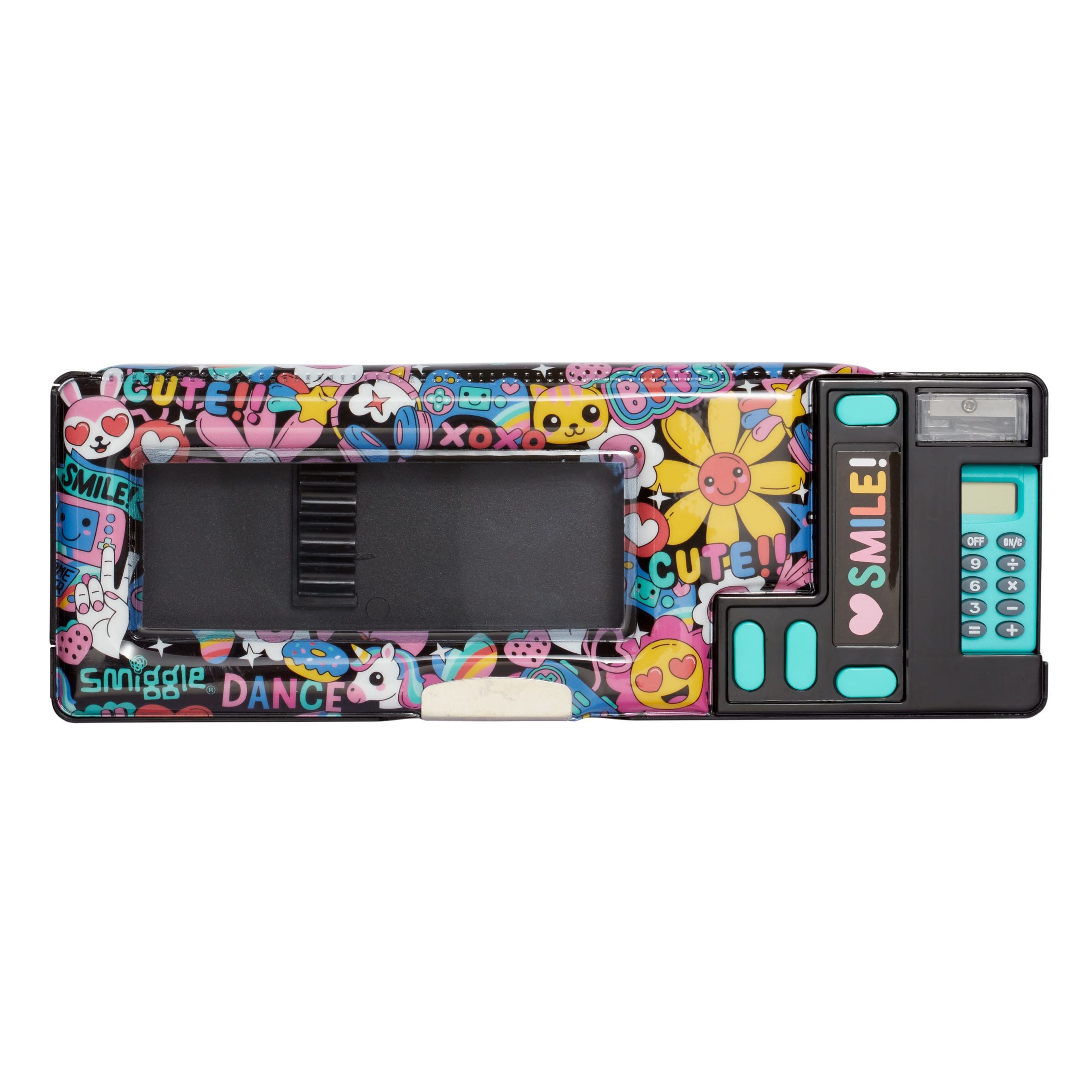 Smiggle - Bright Side Hesap Makineli Otomatik Kalem Kutusu-Dinossi