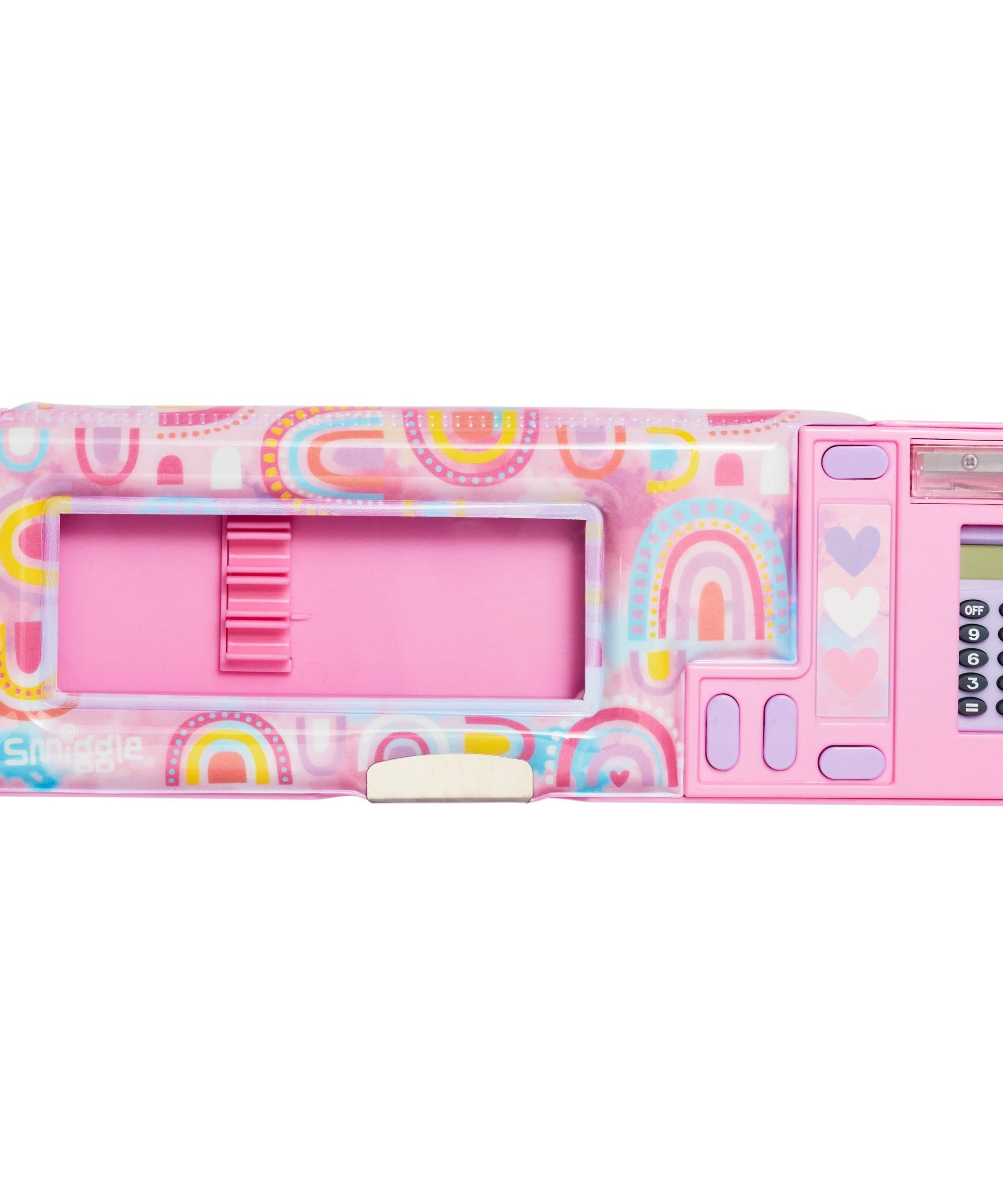 Smiggle - Bright Side Hesap Makineli Otomatik Kalem Kutusu-Dinossi