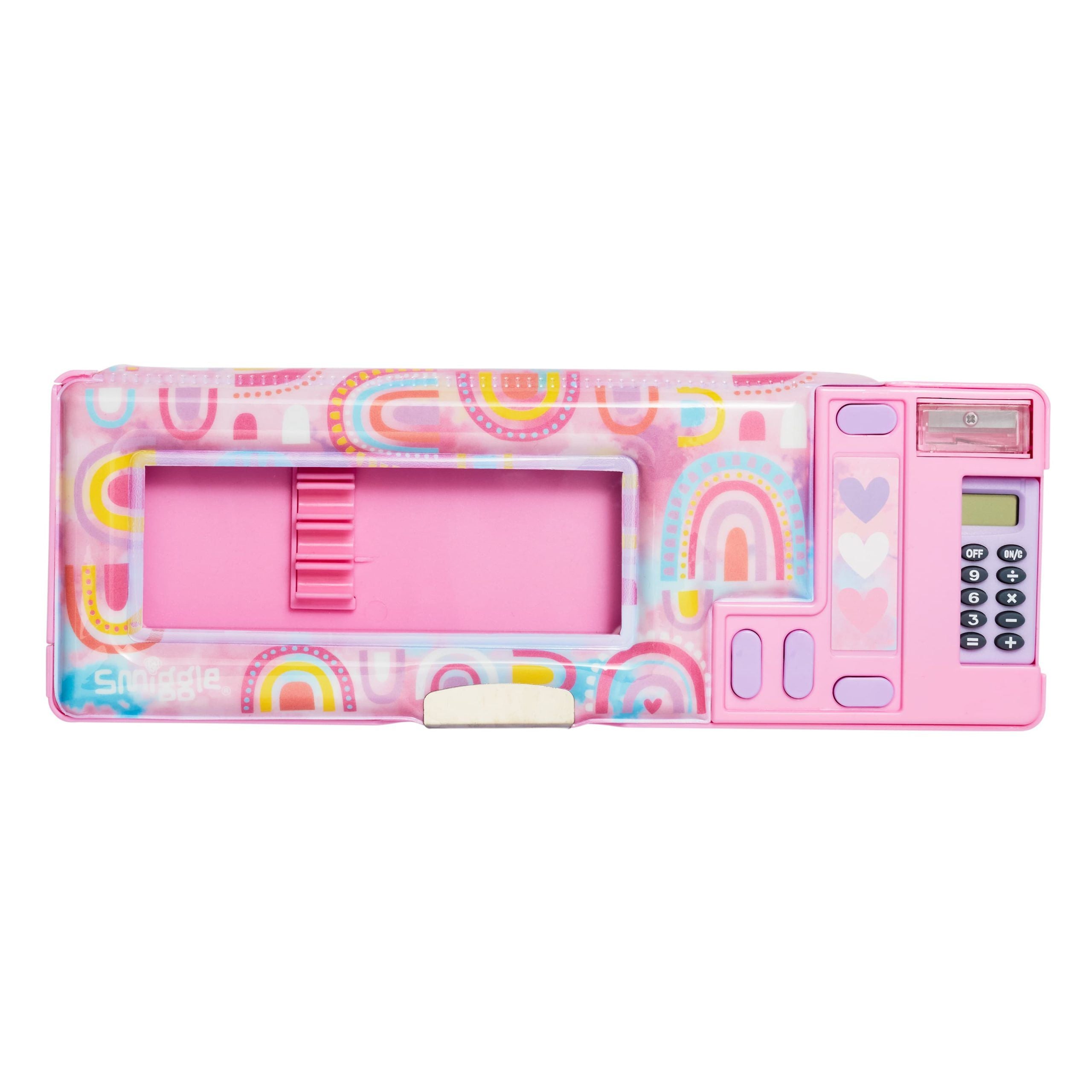 Smiggle - Bright Side Hesap Makineli Otomatik Kalem Kutusu-Dinossi